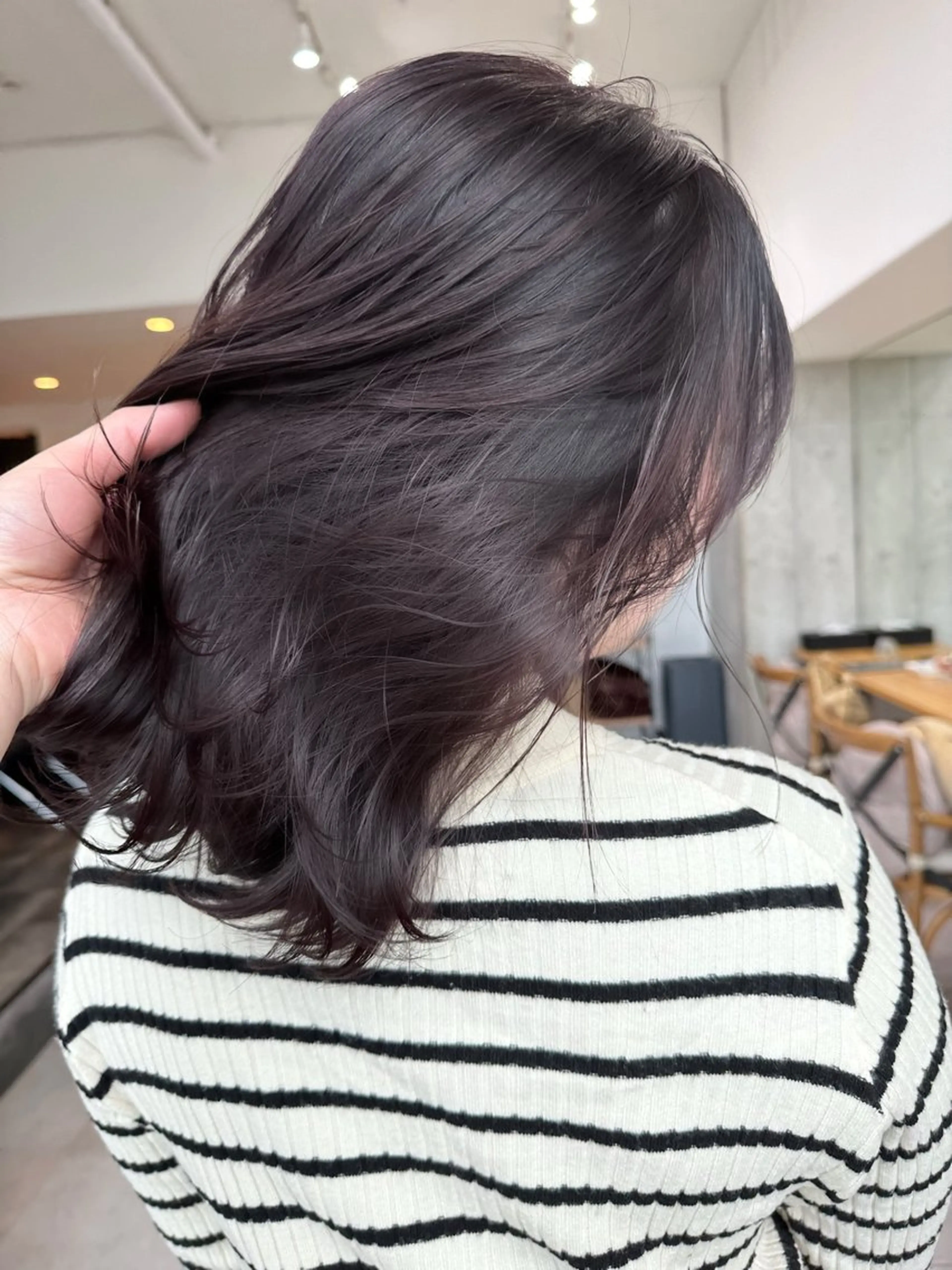 ミディアム カット ヘアカラー トリートメント ✨透明感カラー/縮毛 恵比寿HAYATO✨のヘアスタイル