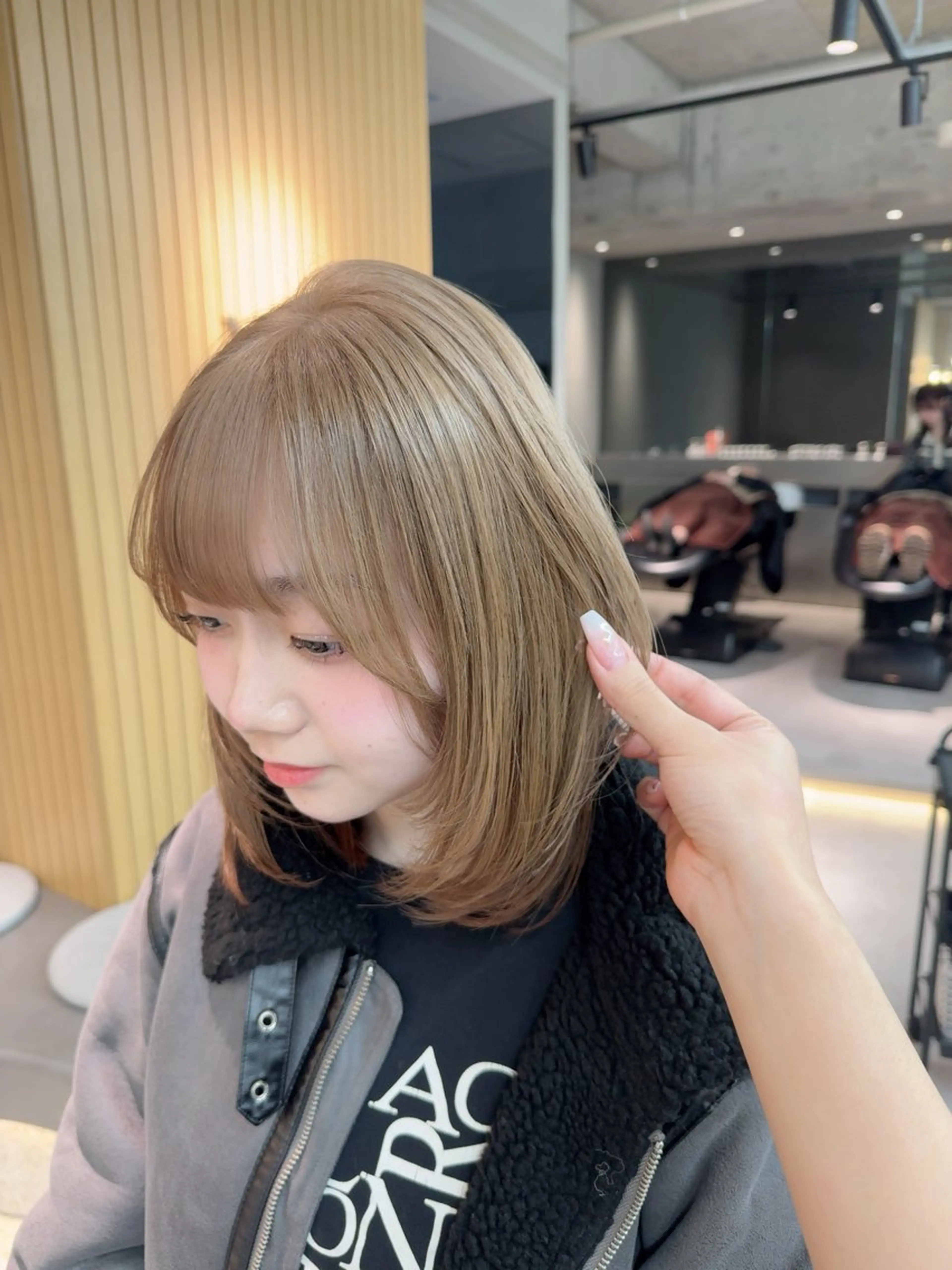 ミディアム カラー カット ヘアカラー ARIA💎縮毛矯正 ブリーチ💎複雑履歴のヘアスタイル