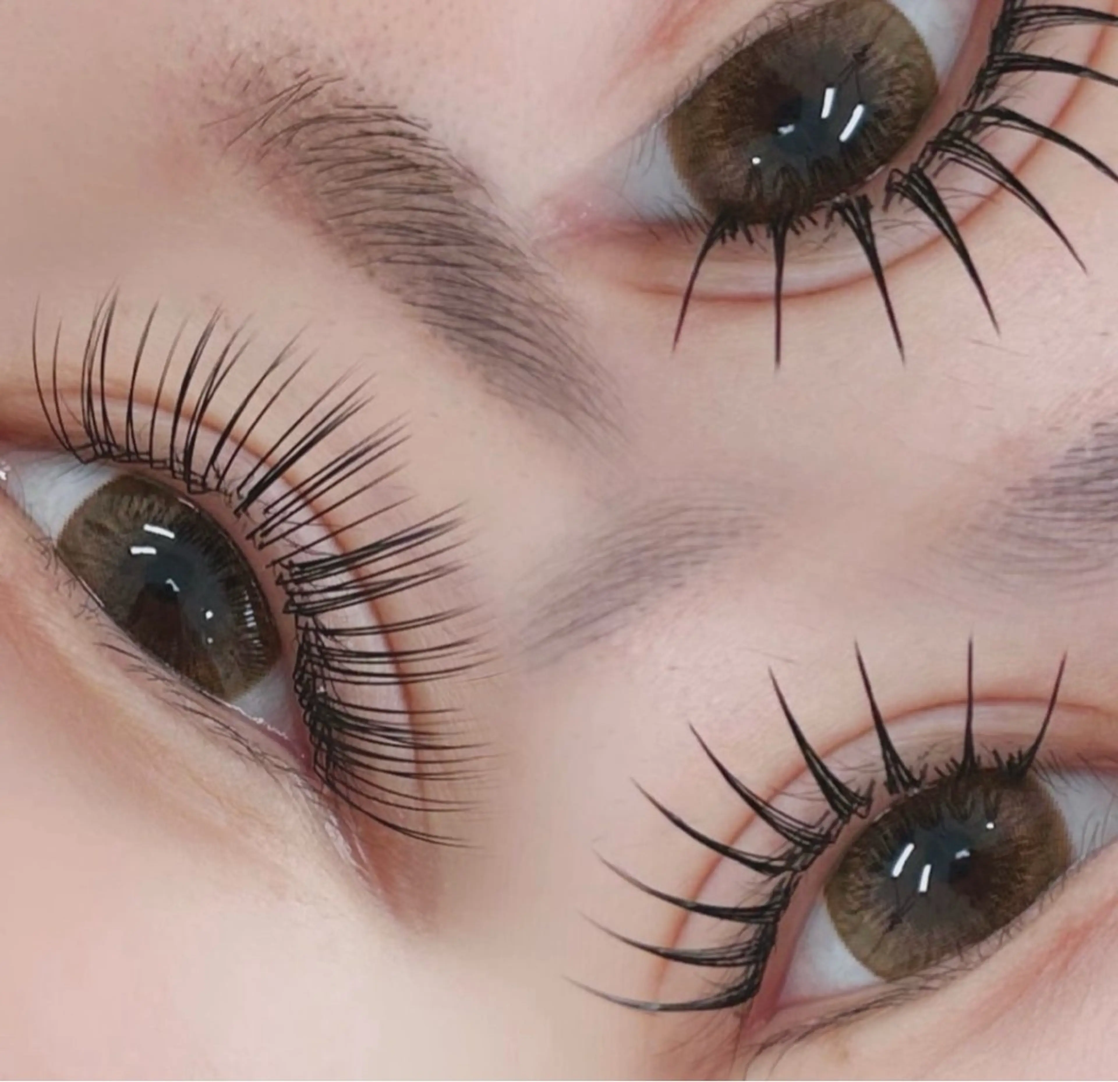 マツエク・マツパ バインドロック フラットラッシュ ナチュラル まつげパーマ 下まつげエクステ YK• マツエクサロンのマツエク・マツパデザイン