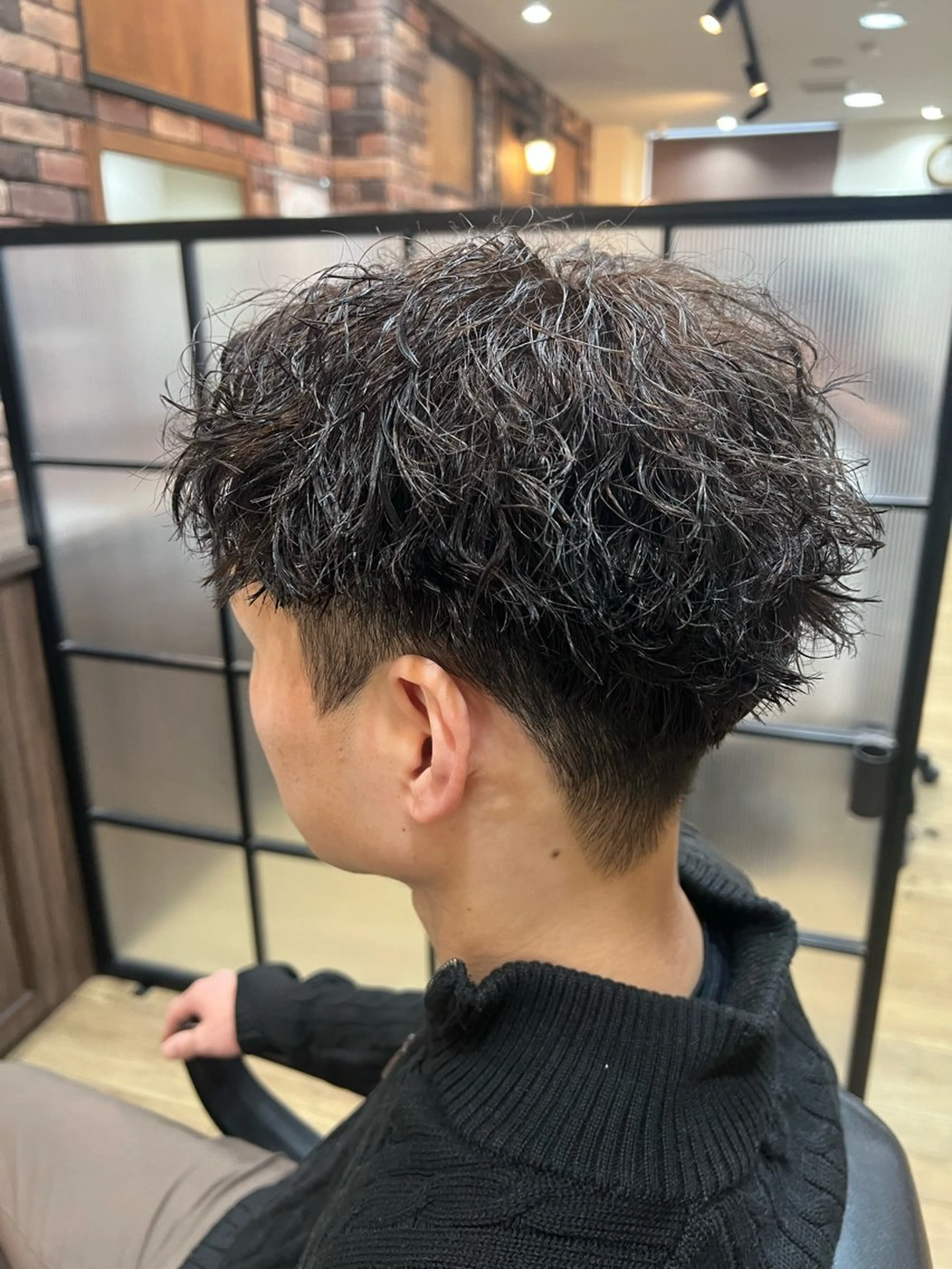 ショート パーマ メンズ パーマ／メンズ ／ピンパーマ/横山のヘアスタイル