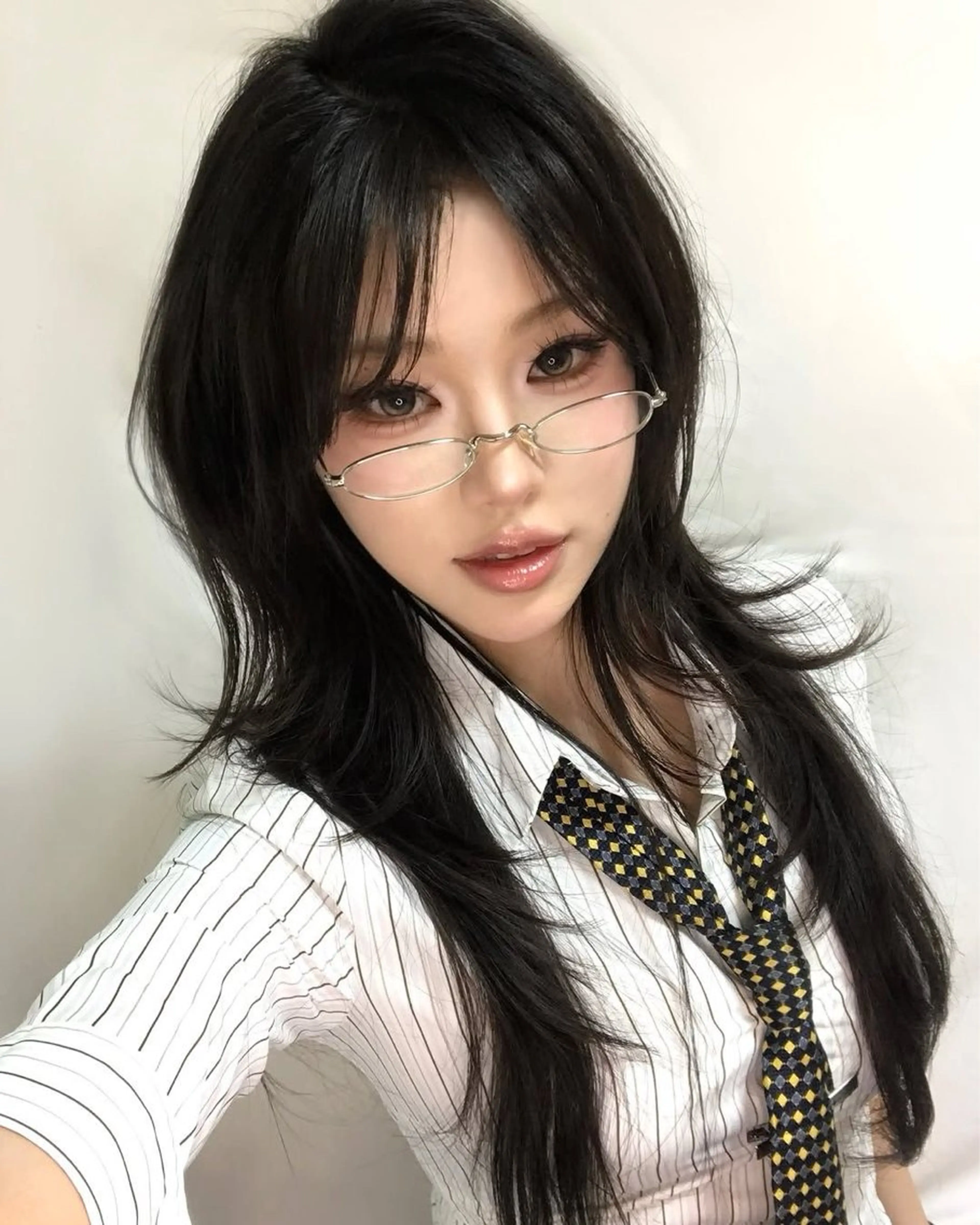 ロング 顔まわりレイヤー ハッシュカット ハイレイヤー 韓国風ヘア レイヤーカット レイヤーカット/ 髪質改善/TERUのヘアスタイル