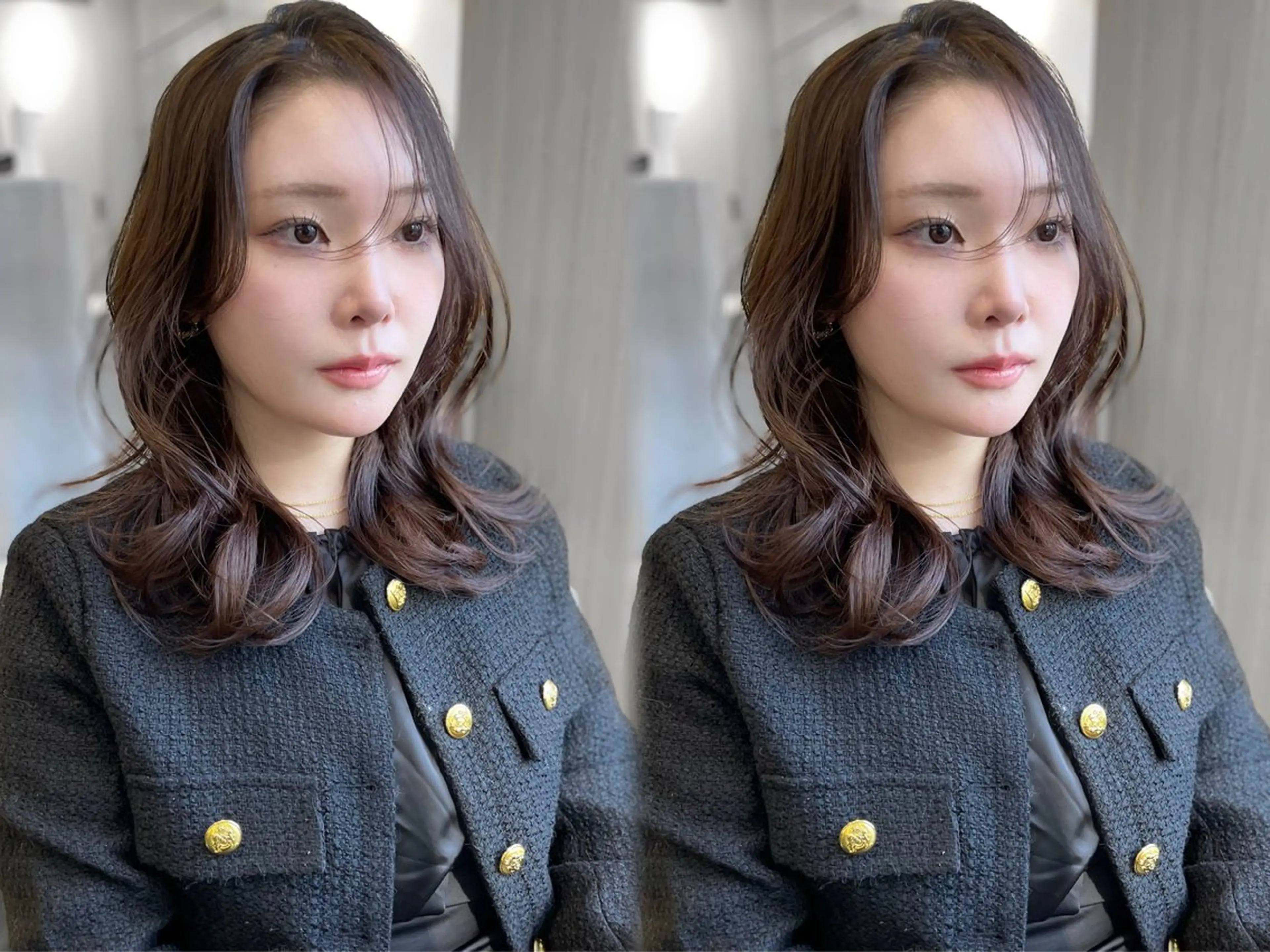 ミディアム カット ヘアカラー トリートメント erina🍑新宿/ 艶カラー/レイヤーのヘアスタイル