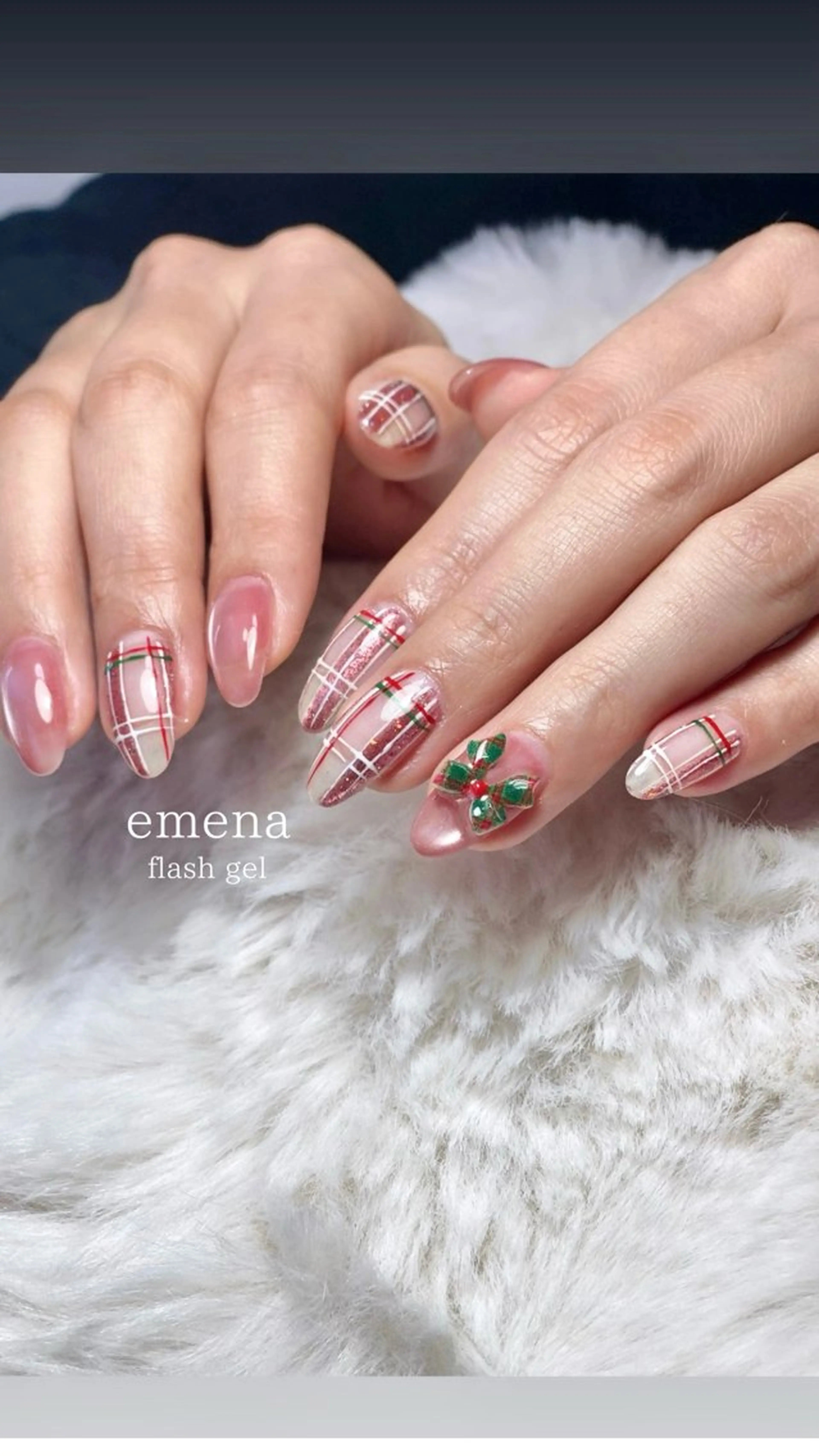 ネイル ワンホンネイル 冬ネイル クリスマス GRG NAILのネイルデザイン