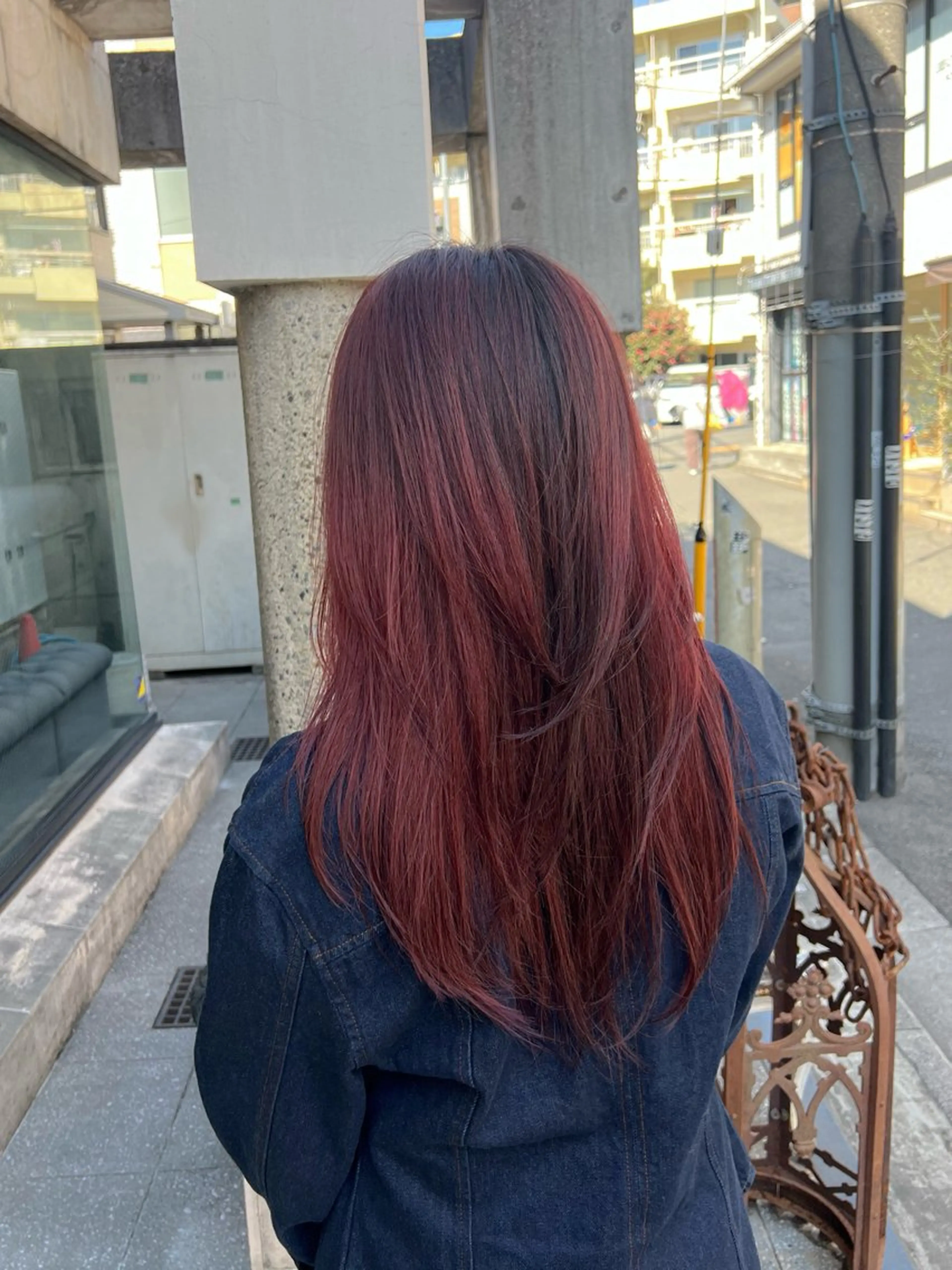 ロング カラー ヘアアレンジ ブラウンカラー 透明感カラー レッドカラー レッドブラウン 顔まわりレイヤー カット ヘアカラー トリートメント レイヤー/艶髪矯正 🪐takushiのヘアスタイル