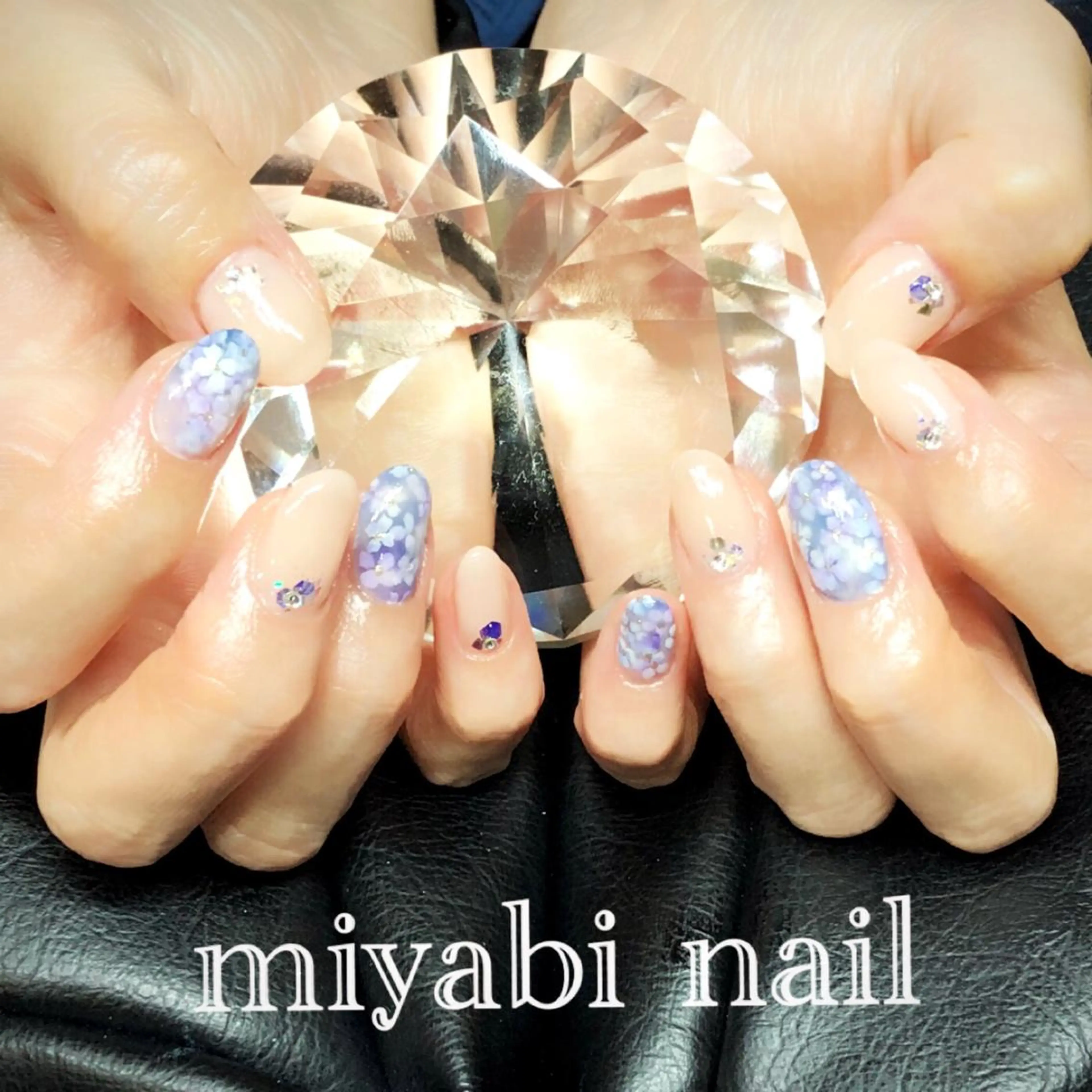 ネイル アートネイル フラワーネイル 持ち込み ピンク ハンドネイル miyabi nail 桂川駅近くのネイルデザイン