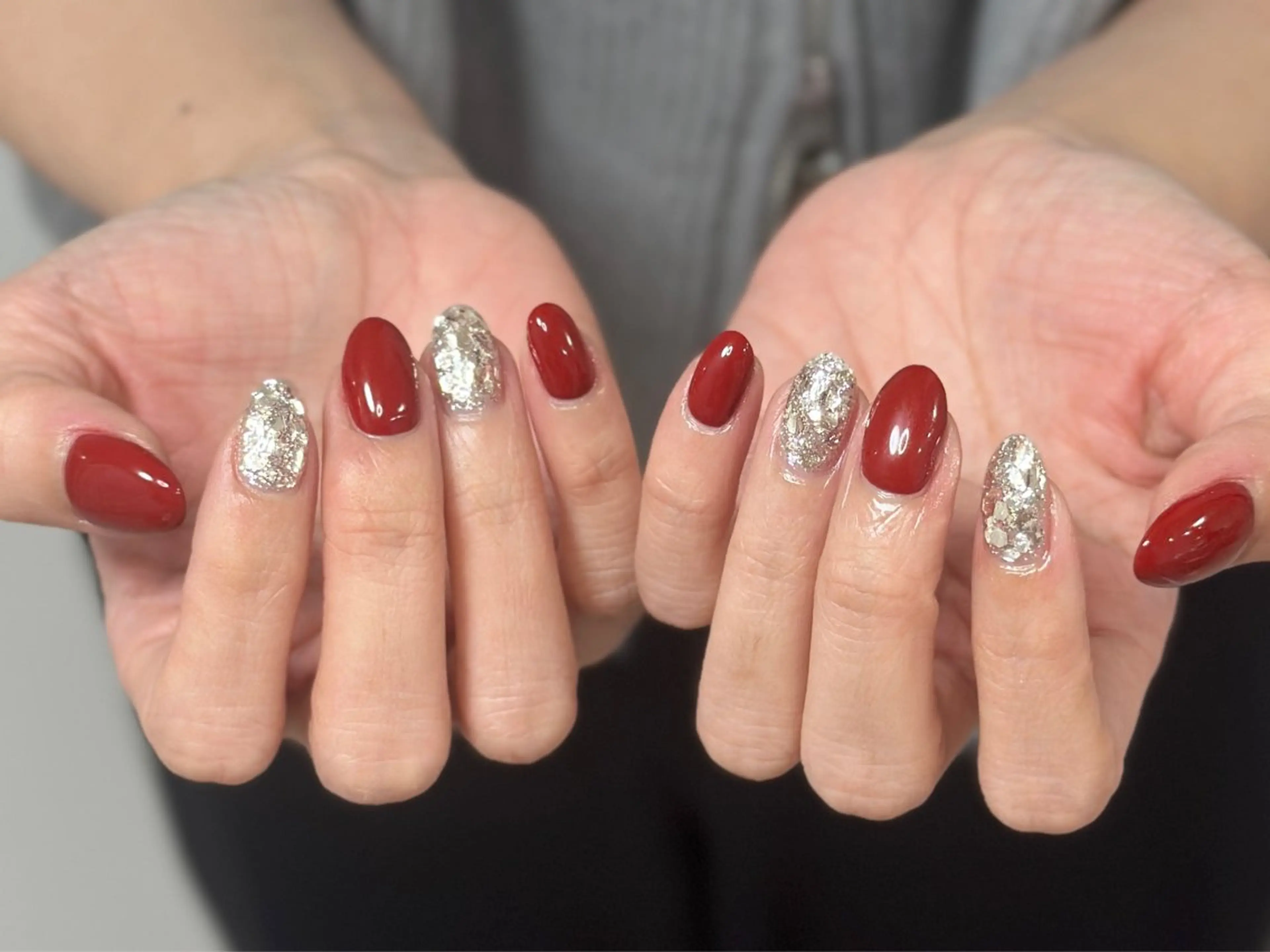 ネイル アートネイル オーロラネイル チークネイル フレンチネイル ガラスフレンチ 🎀YooLi Nail salonのネイルデザイン