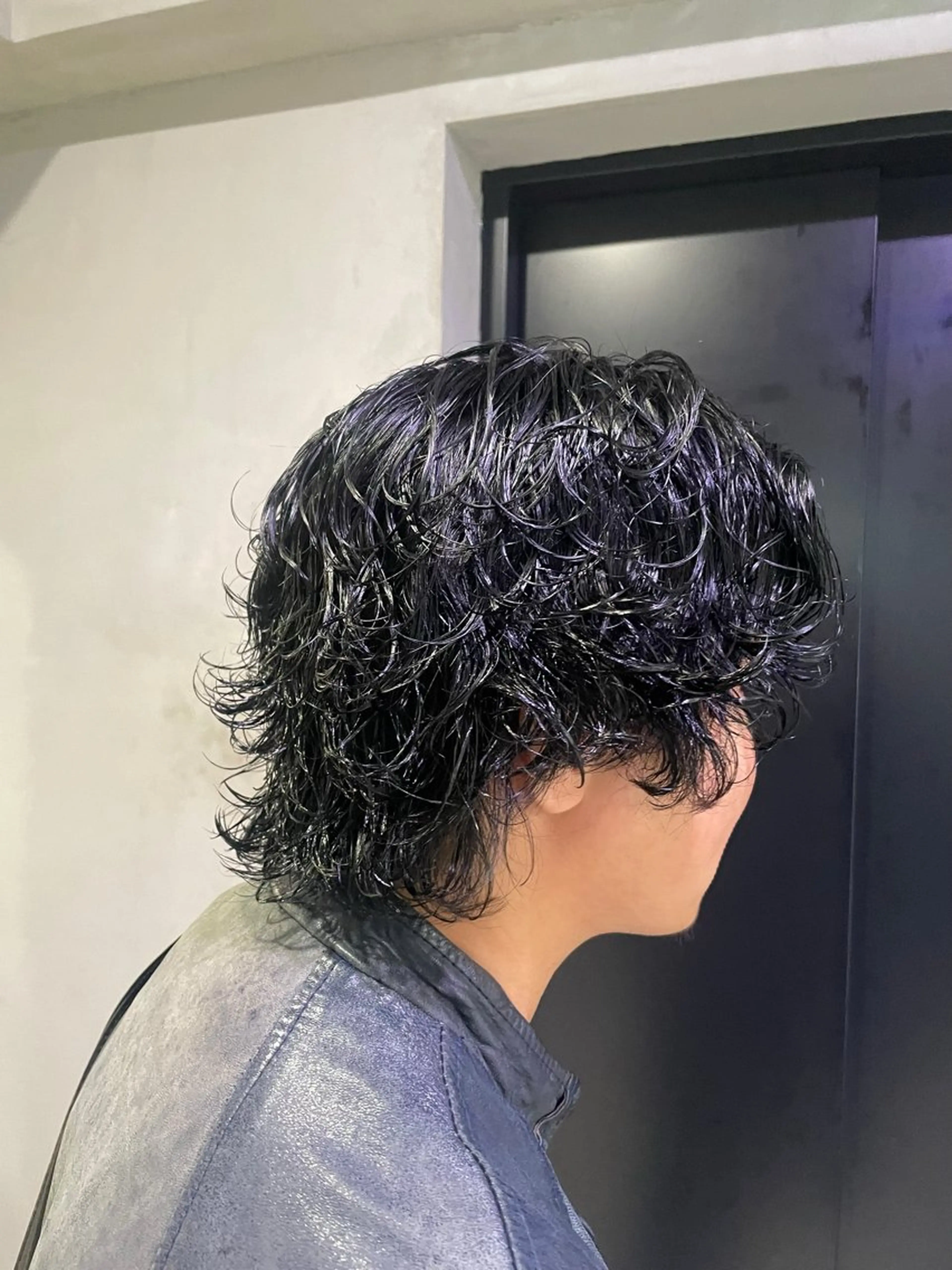 ミディアム パーマ メンズ カット パーマ トリートメント 新宿/透明感カラー/ 髪質改善/桜良のヘアスタイル