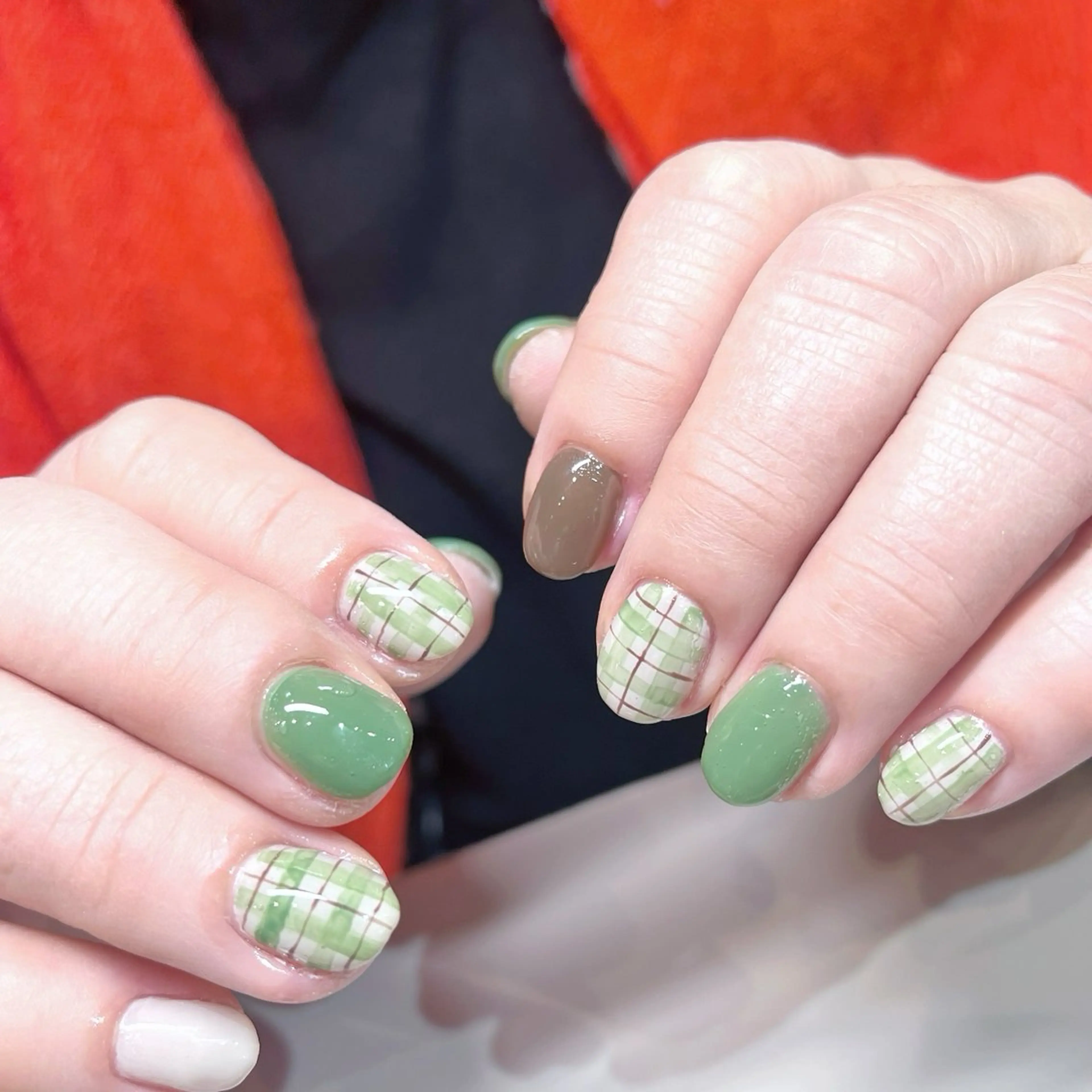 ネイル kazane長さだし フィルイン持ち込みのネイルデザイン