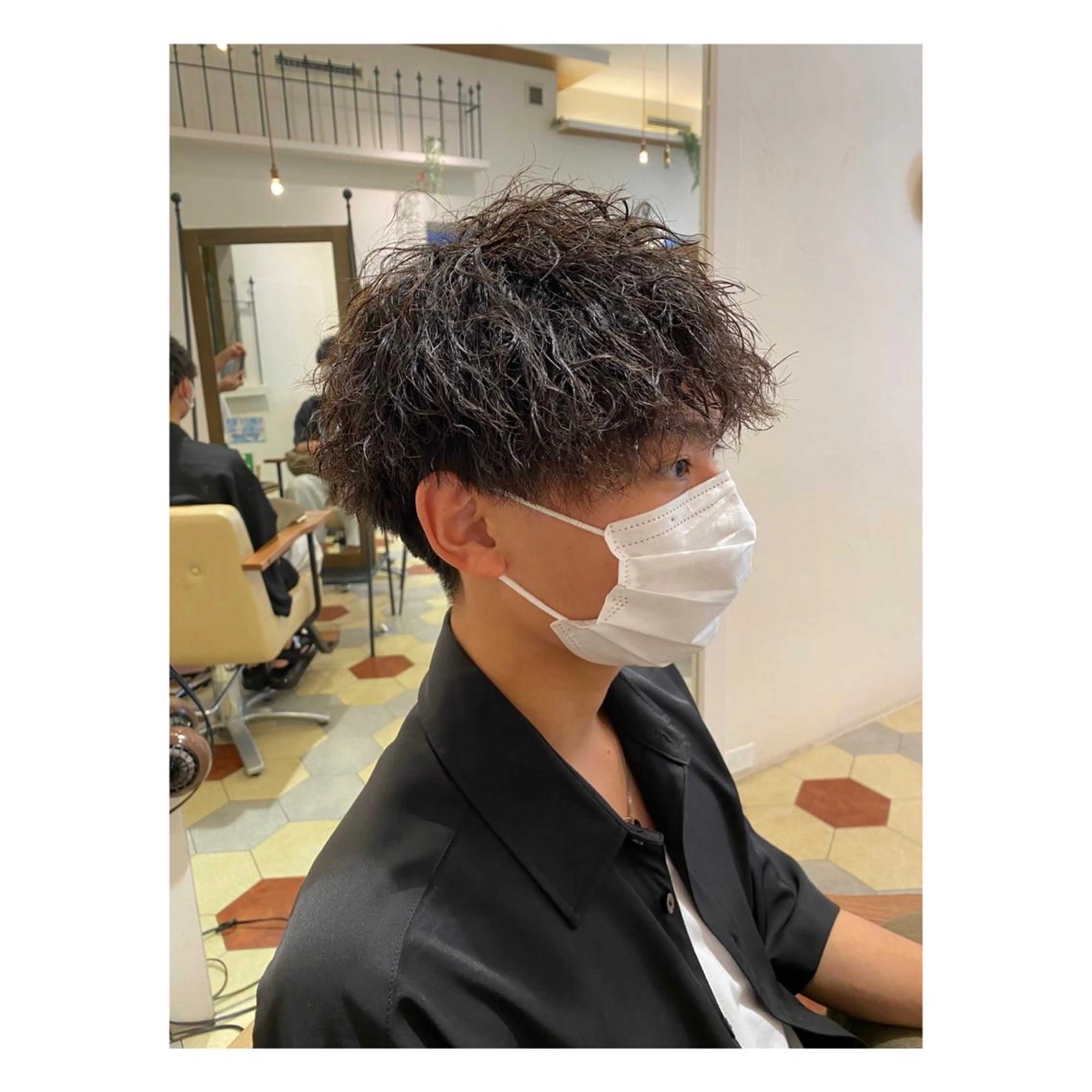 パーマ メンズ カット パーマ 菊池大一 溝の口パーマのヘアスタイル