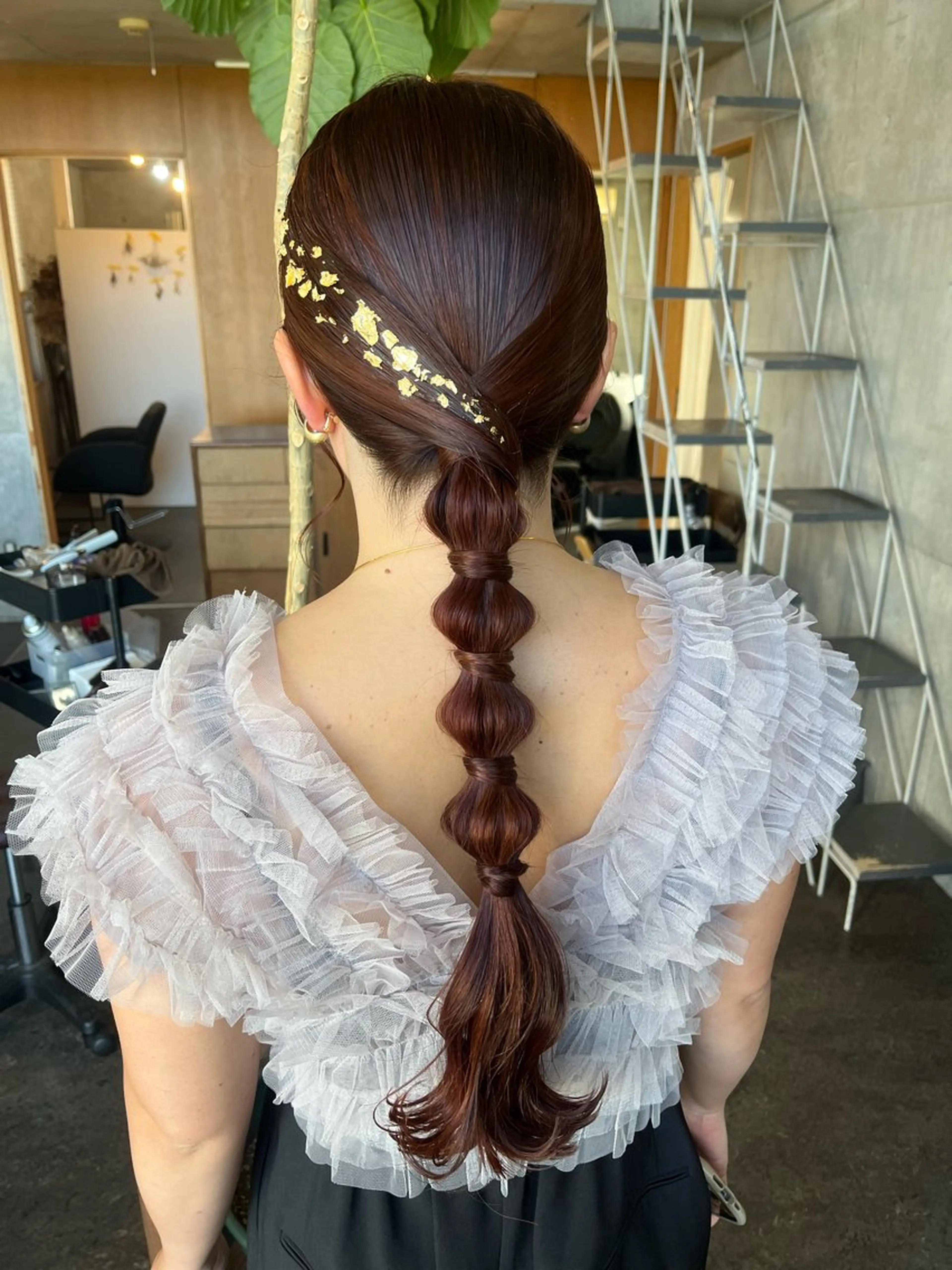 ロング ヘアアレンジ 玉ねぎヘアー ヘアセット 大林 エリコのヘアスタイル