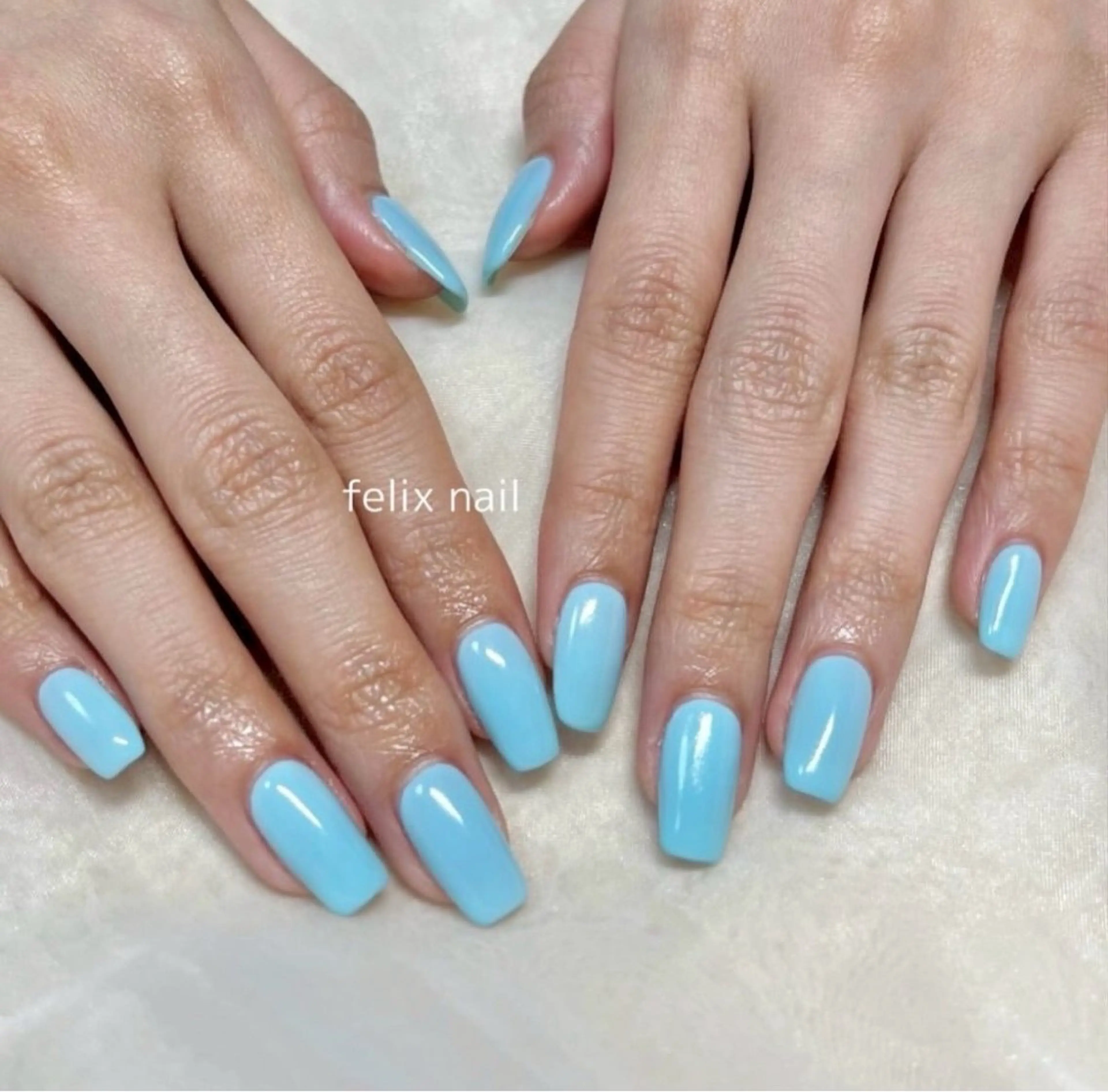 ネイル ワンカラーネイル Felixnail TANAKA🐰🤍のネイルデザイン
