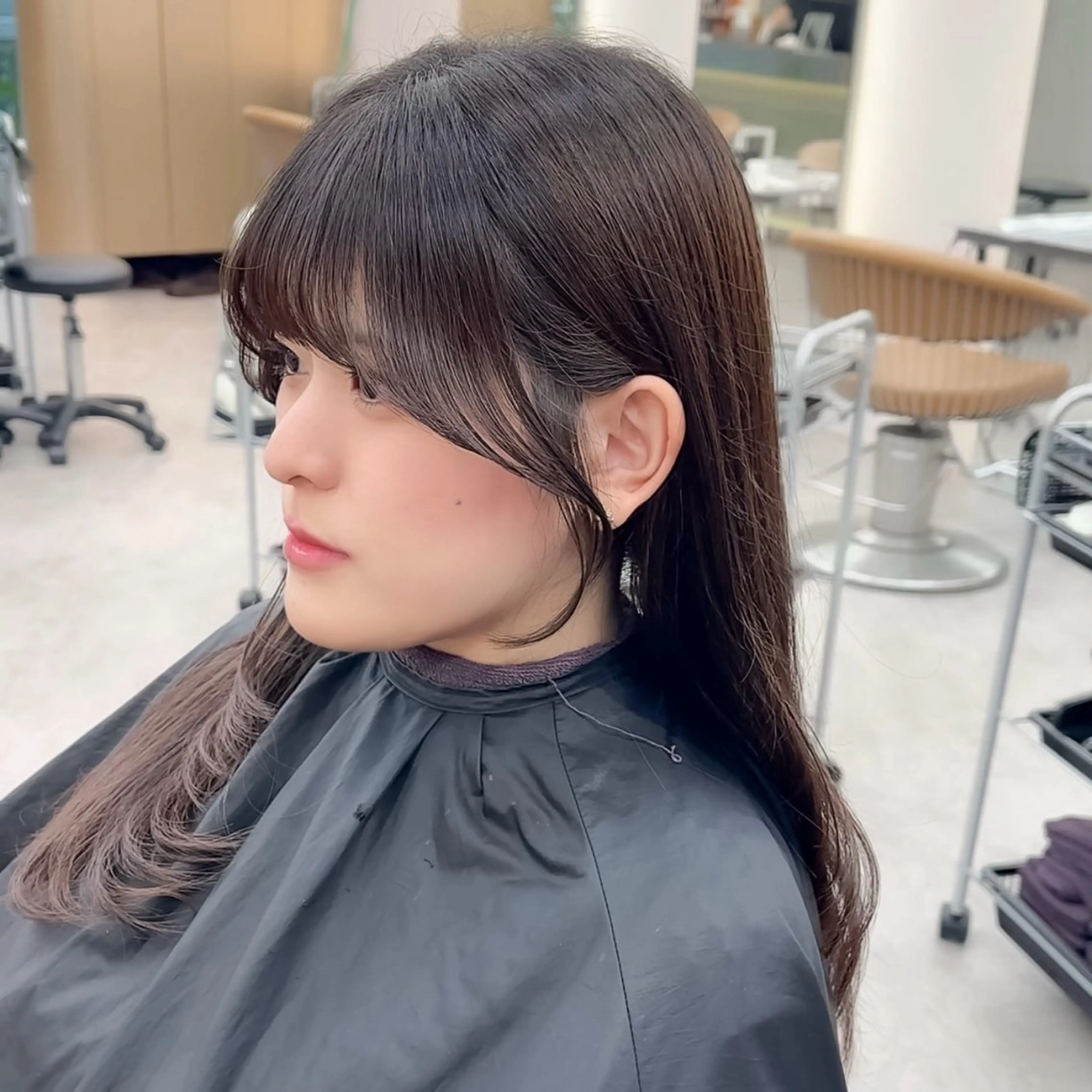 ロング カラー カット ヘアカラー トリートメント 縮毛矯正/韓国ヘア /レイヤー🎀ミズキのヘアスタイル