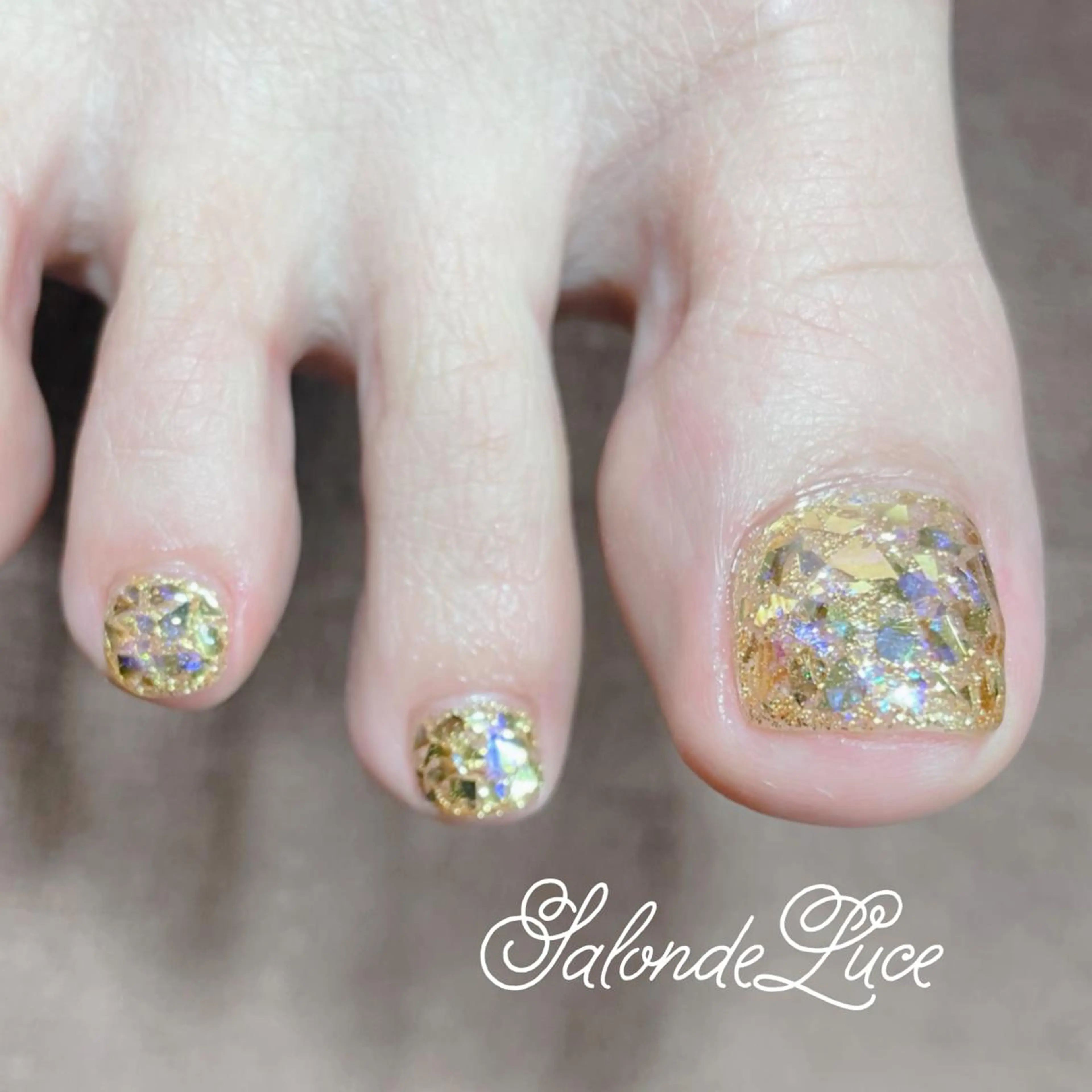 ネイル フットネイル キラキラネイル Salon de Luceのネイルデザイン
