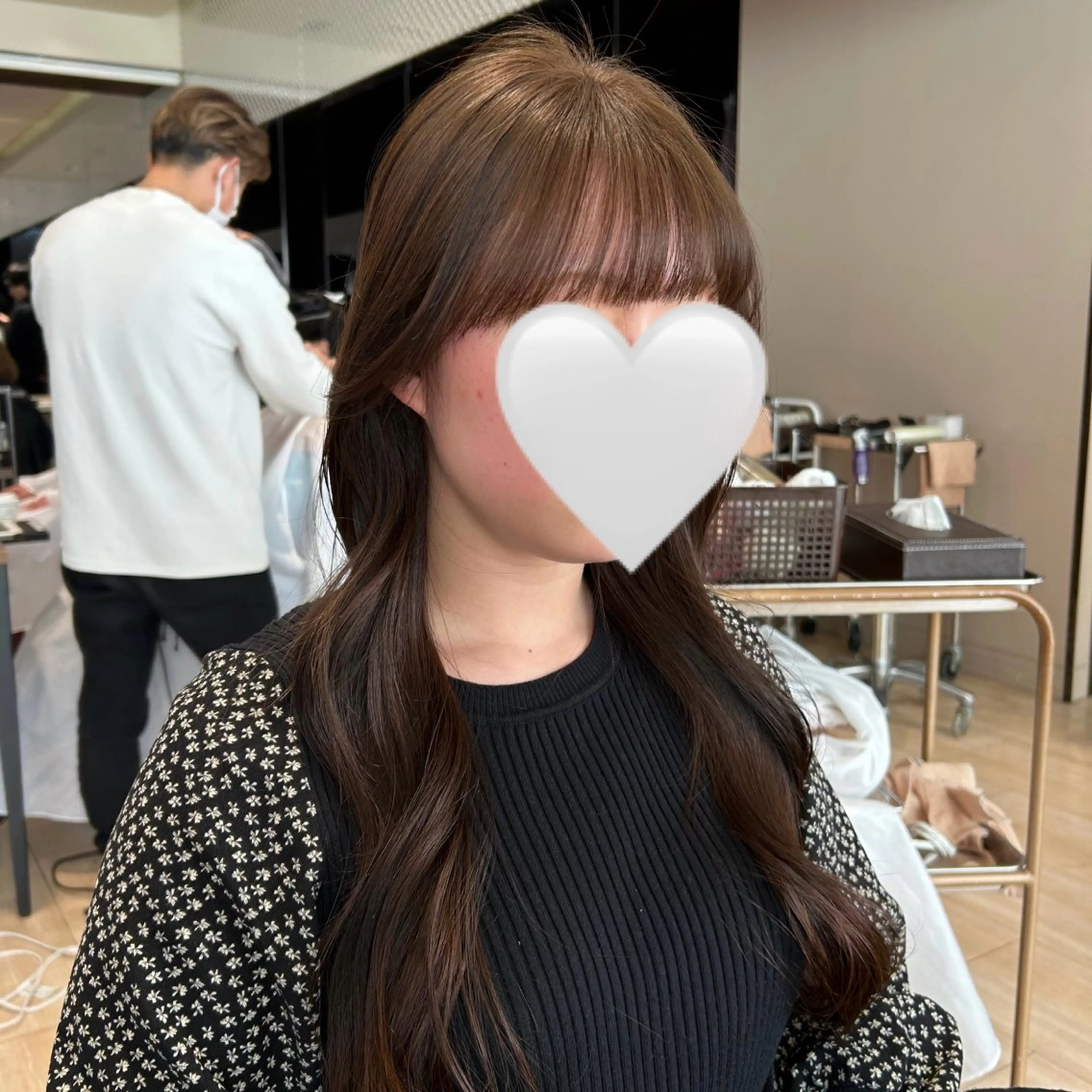 ロング カラー 顔周りカット ロング カット ヘアカラー トリートメント 髙木美緒🌿 レイヤー/アレンジのヘアスタイル
