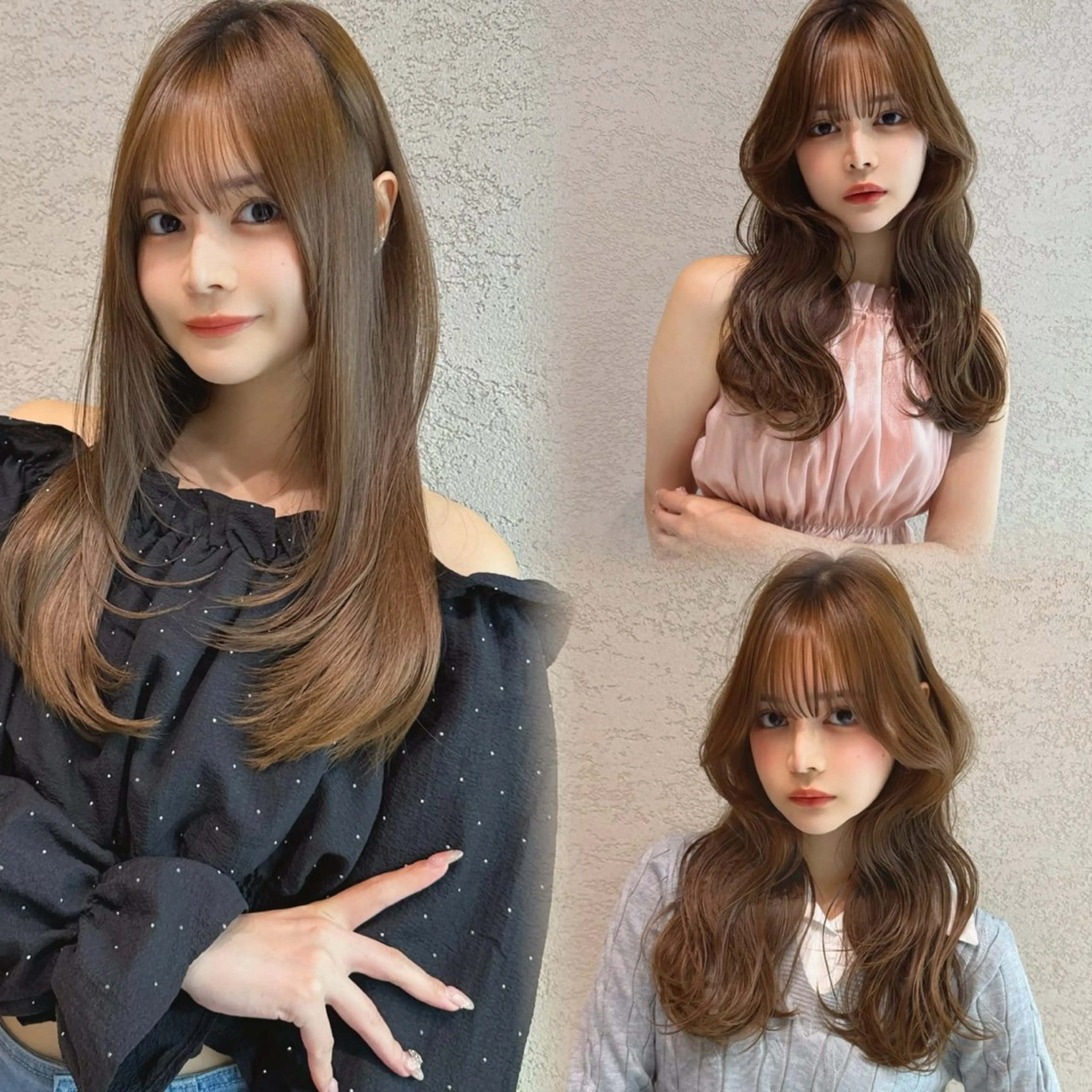 セミロング カラー 似合わせカット カット ヘアカラー トリートメント レイヤー/髪質改善 Lond ambreのヘアスタイル