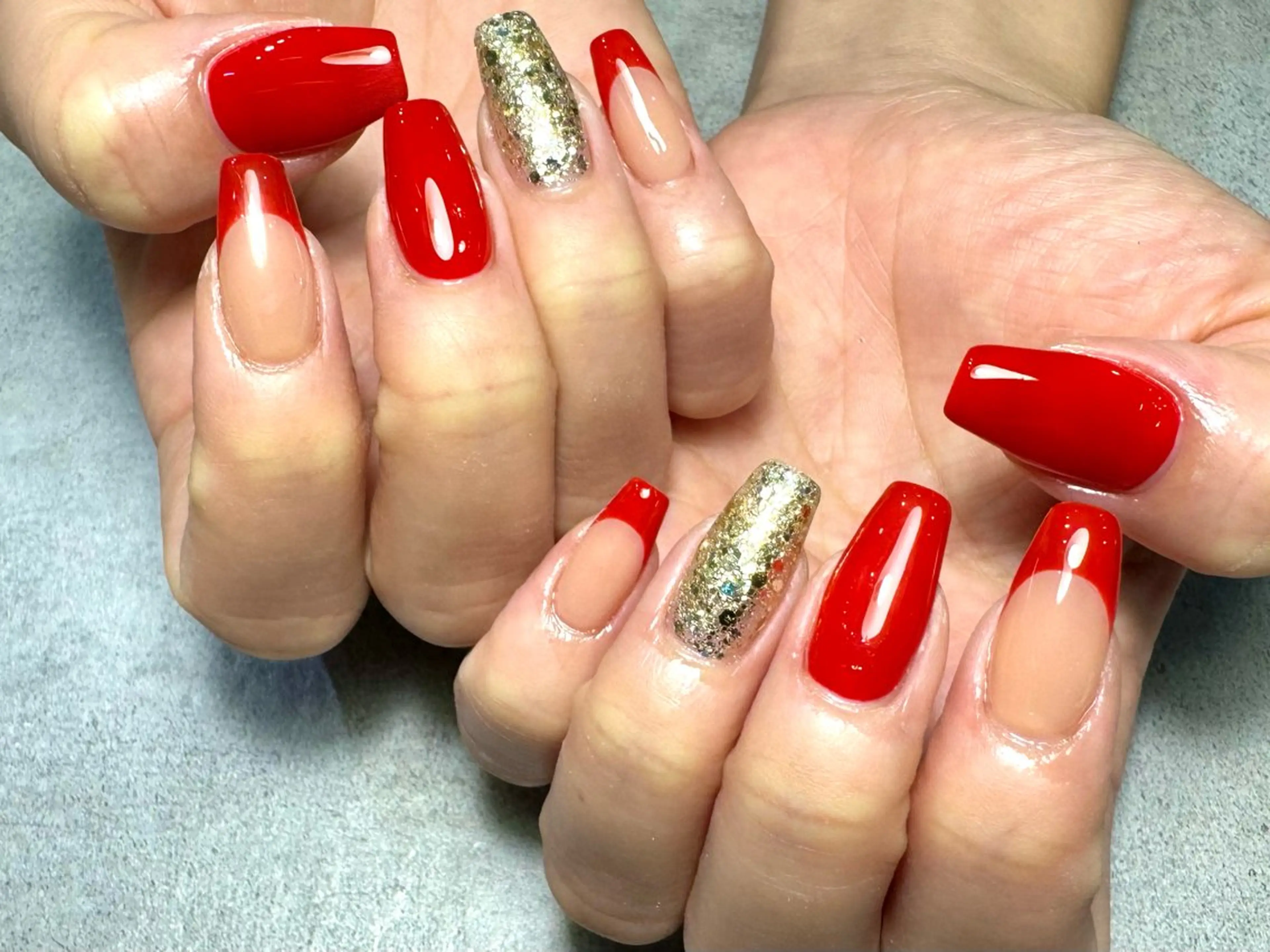 ネイル ラメ(グリッター) ハンドネイル MERKABA／ 坂本のネイルデザイン