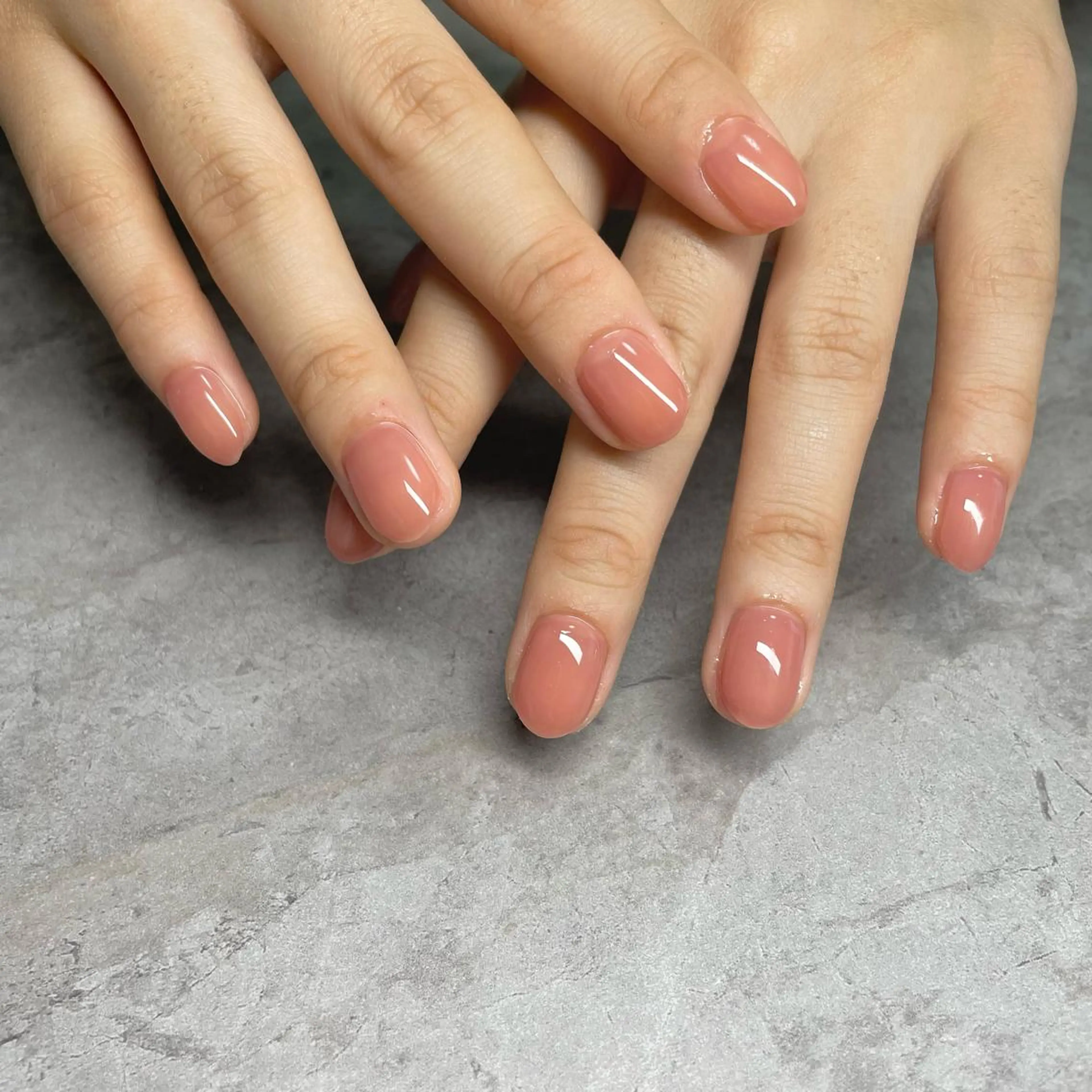 ショート ネイル ワンカラーネイル YUNA FUKUDAのネイルデザイン