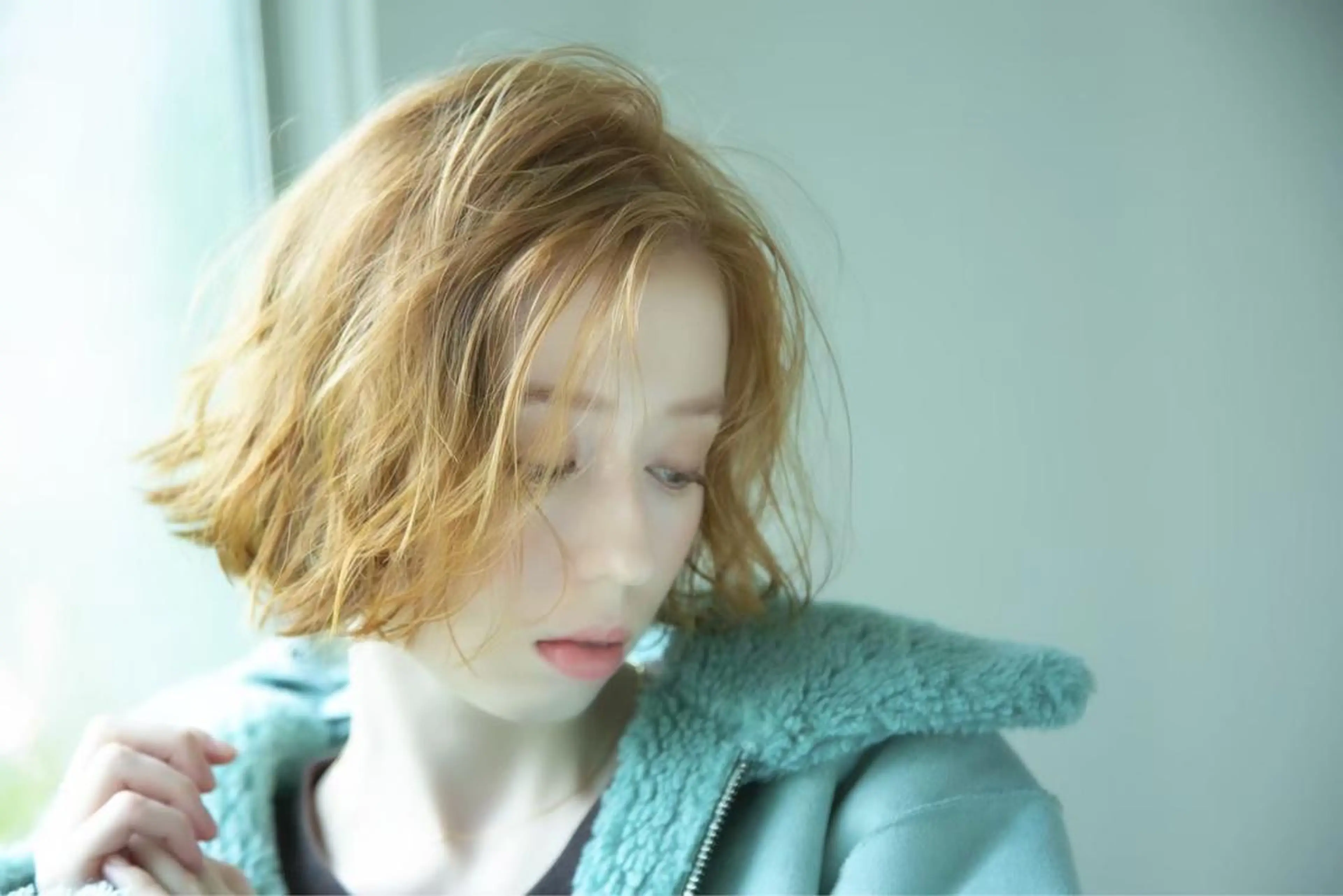 カラー 山崎/ボブ縮毛矯正 レイヤー髪質改善のヘアスタイル