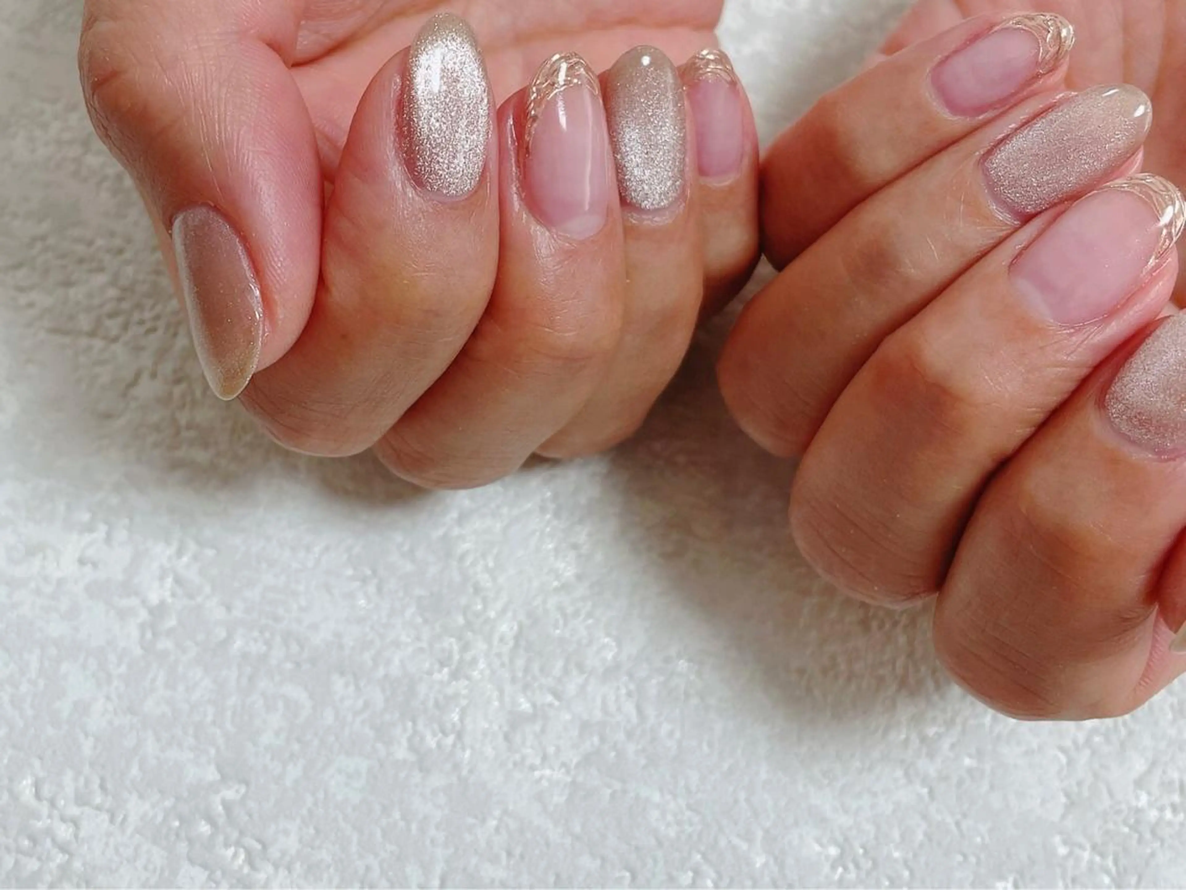 ネイル オーロラネイル フラワーネイル フットネイル フレンチネイル ジェルネイル ハンドネイル kikinail 溝の口のネイルデザイン