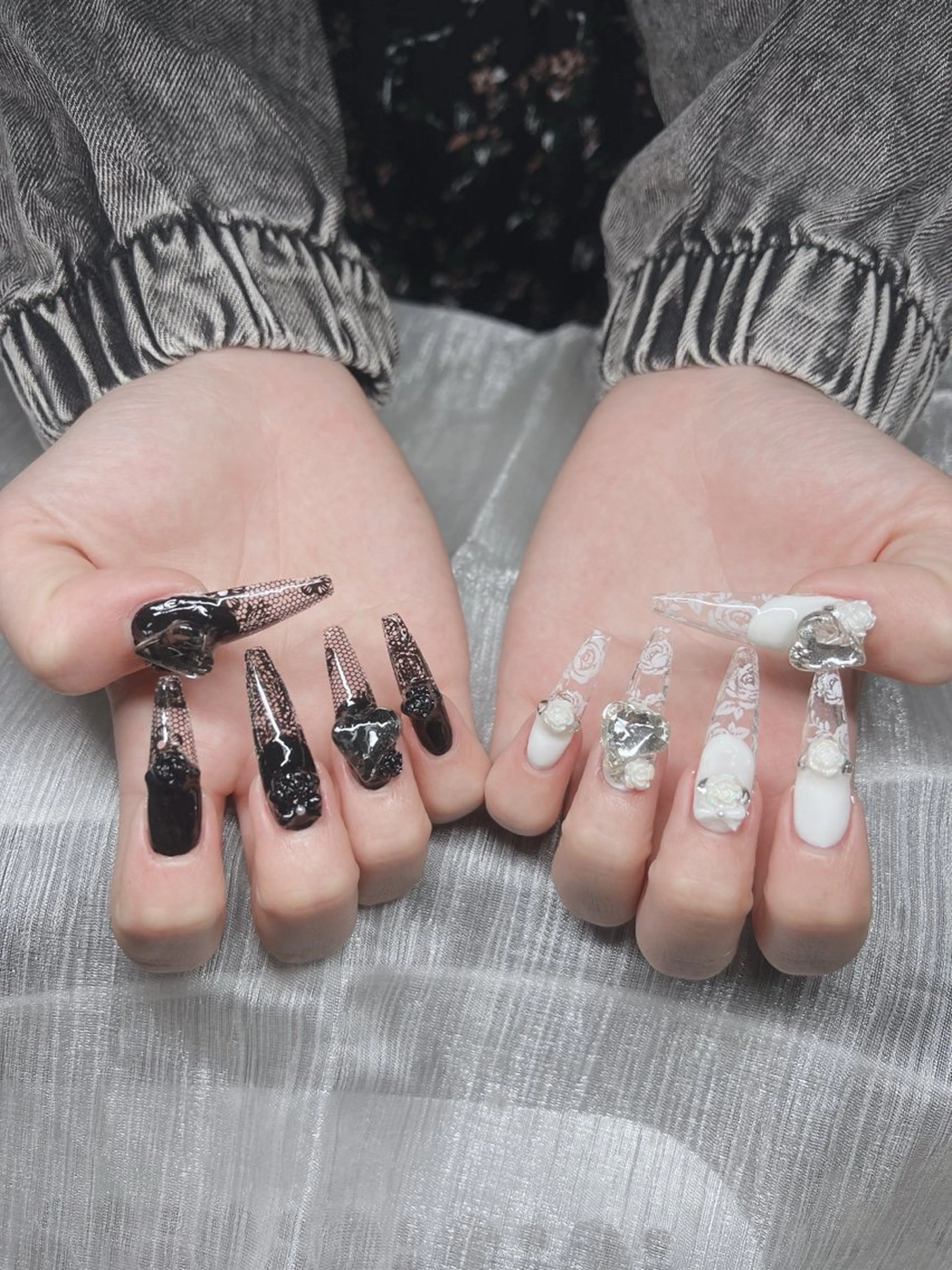 ネイル オーロラネイル チークネイル 長さ出し フットネイル フレンチネイル Lee Nails チップ長さだし専門店のネイルデザイン