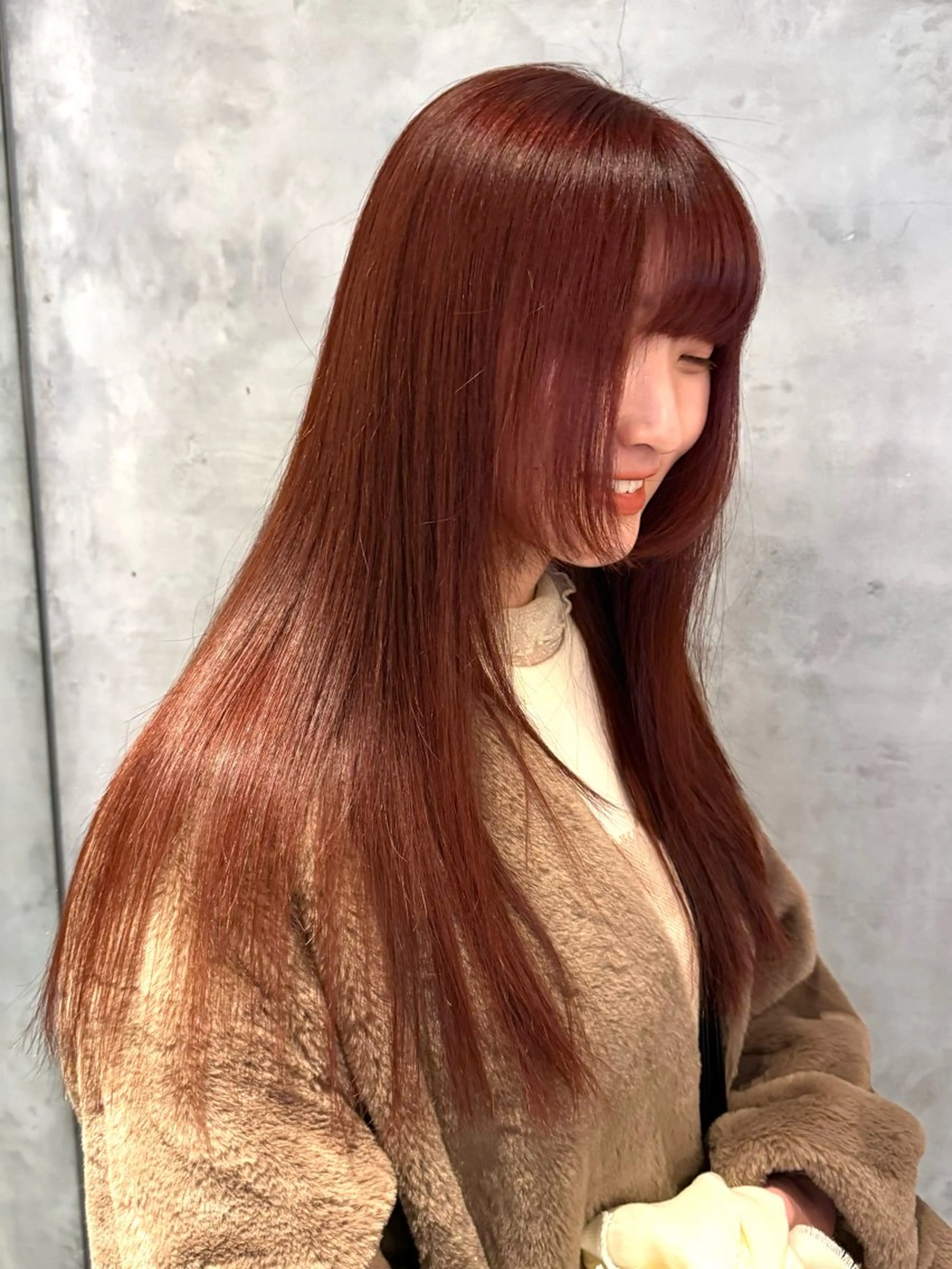 ミディアム カラー ヘアアレンジ 顔周りカット×透明感 カラー💫AINAのヘアスタイル