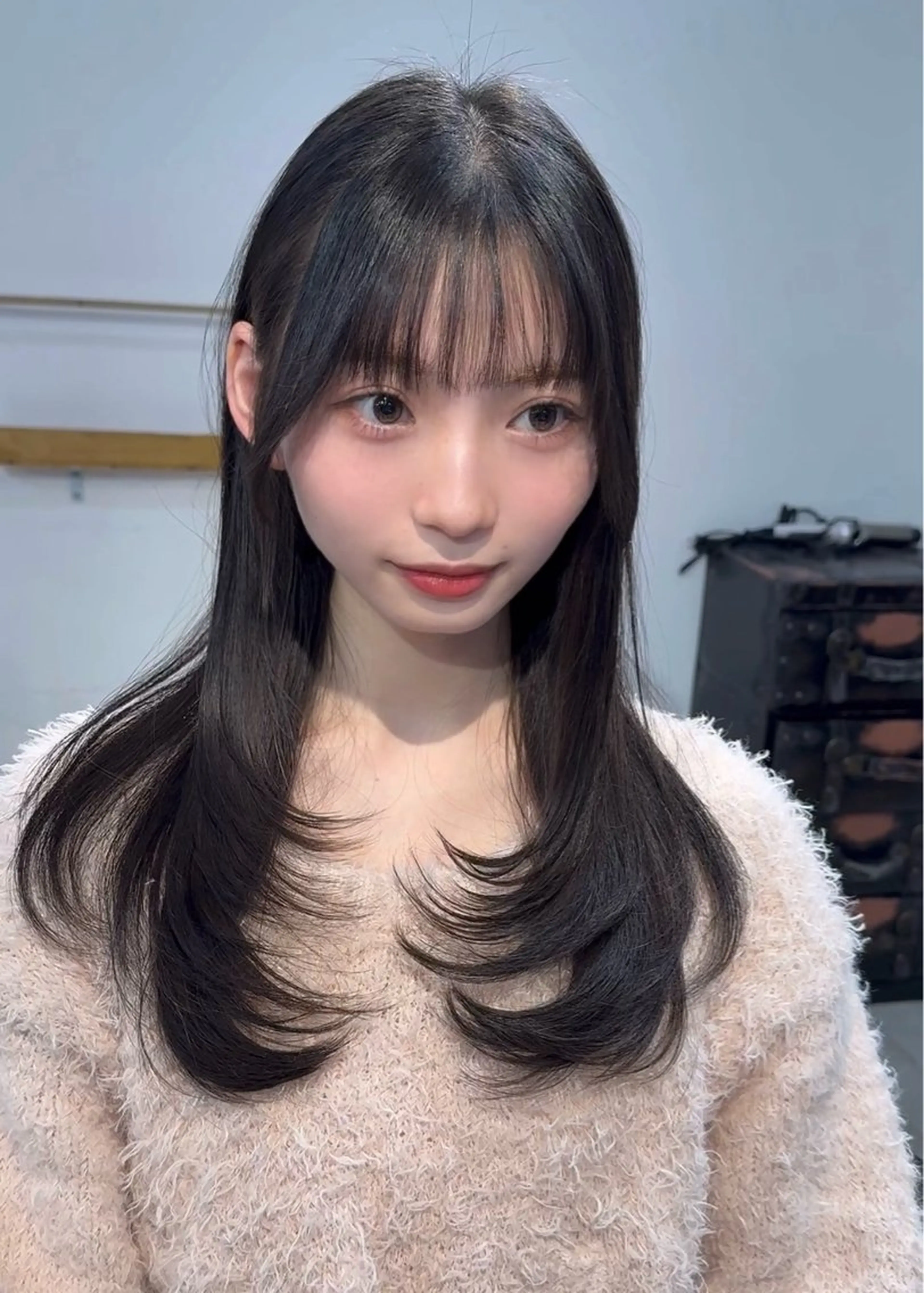 セミロング レイヤーカット カット トリートメント 大人可愛いレイヤー 大田のヘアスタイル