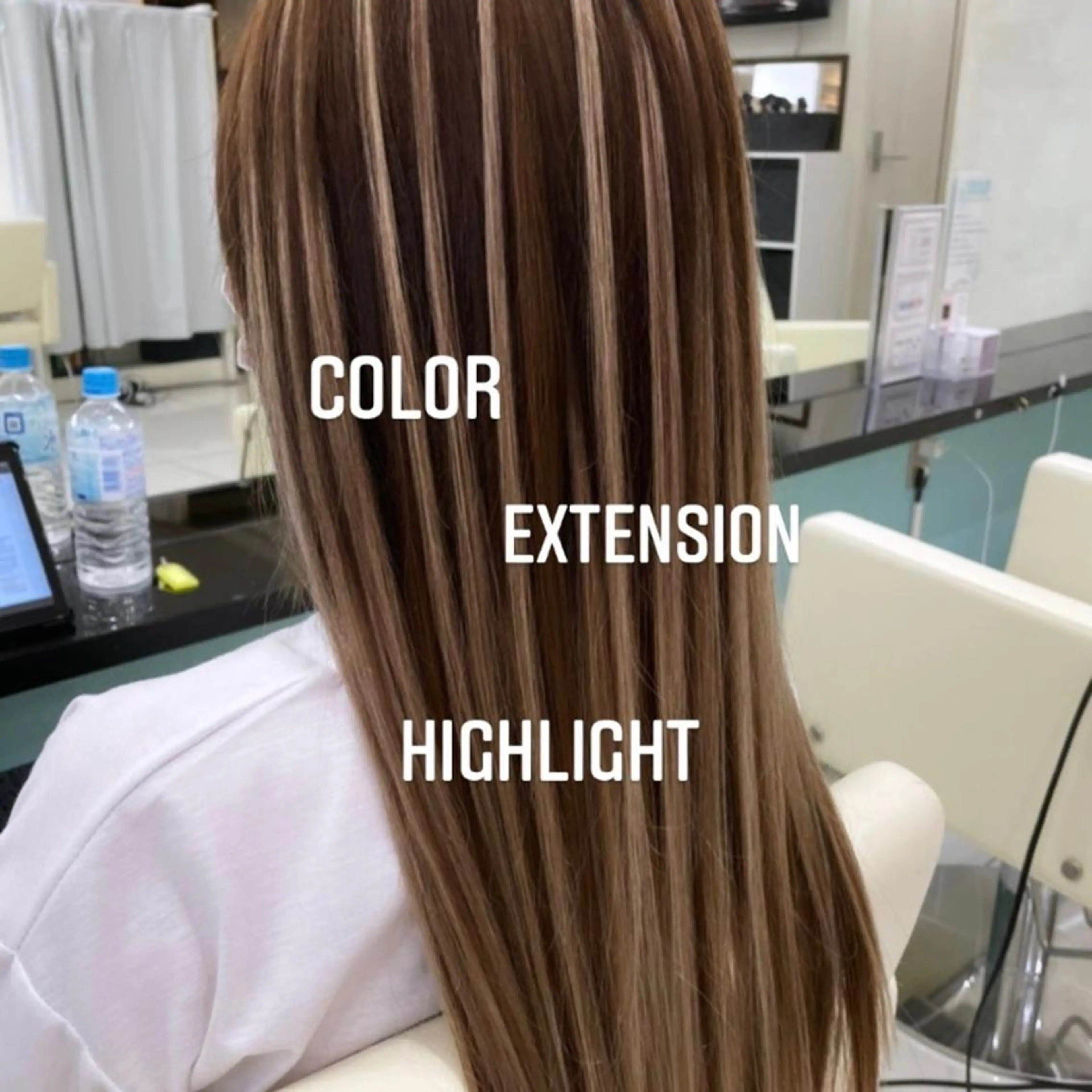 ロング カラー ヘアカラー エクステ エクステ🩵ブリーチ 韓国ヘア🩵KAEのヘアスタイル