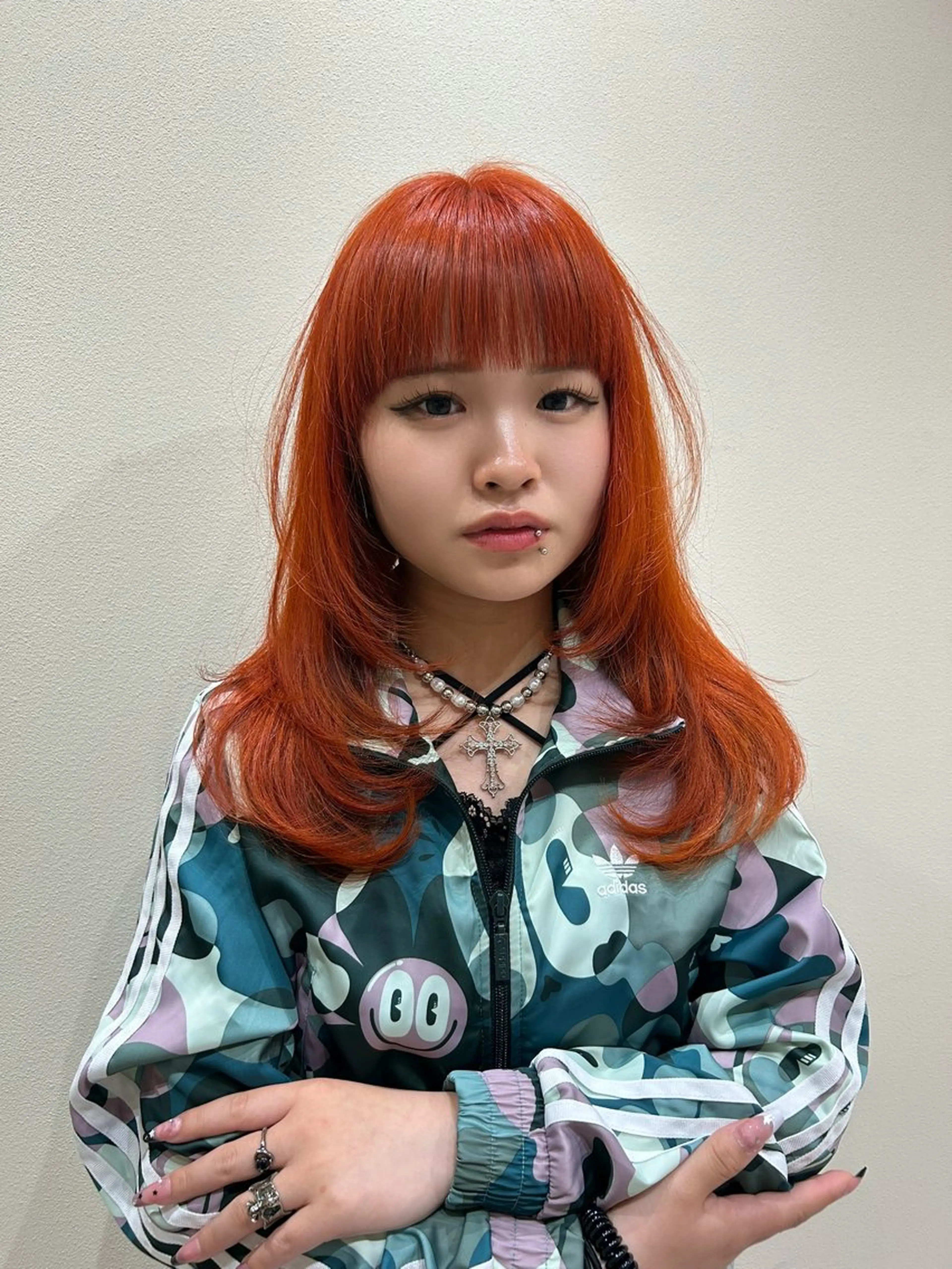 ミディアム トリートメント ヘアカラー トリートメント hiyori🎀/艶 カラー/レイヤーのヘアスタイル