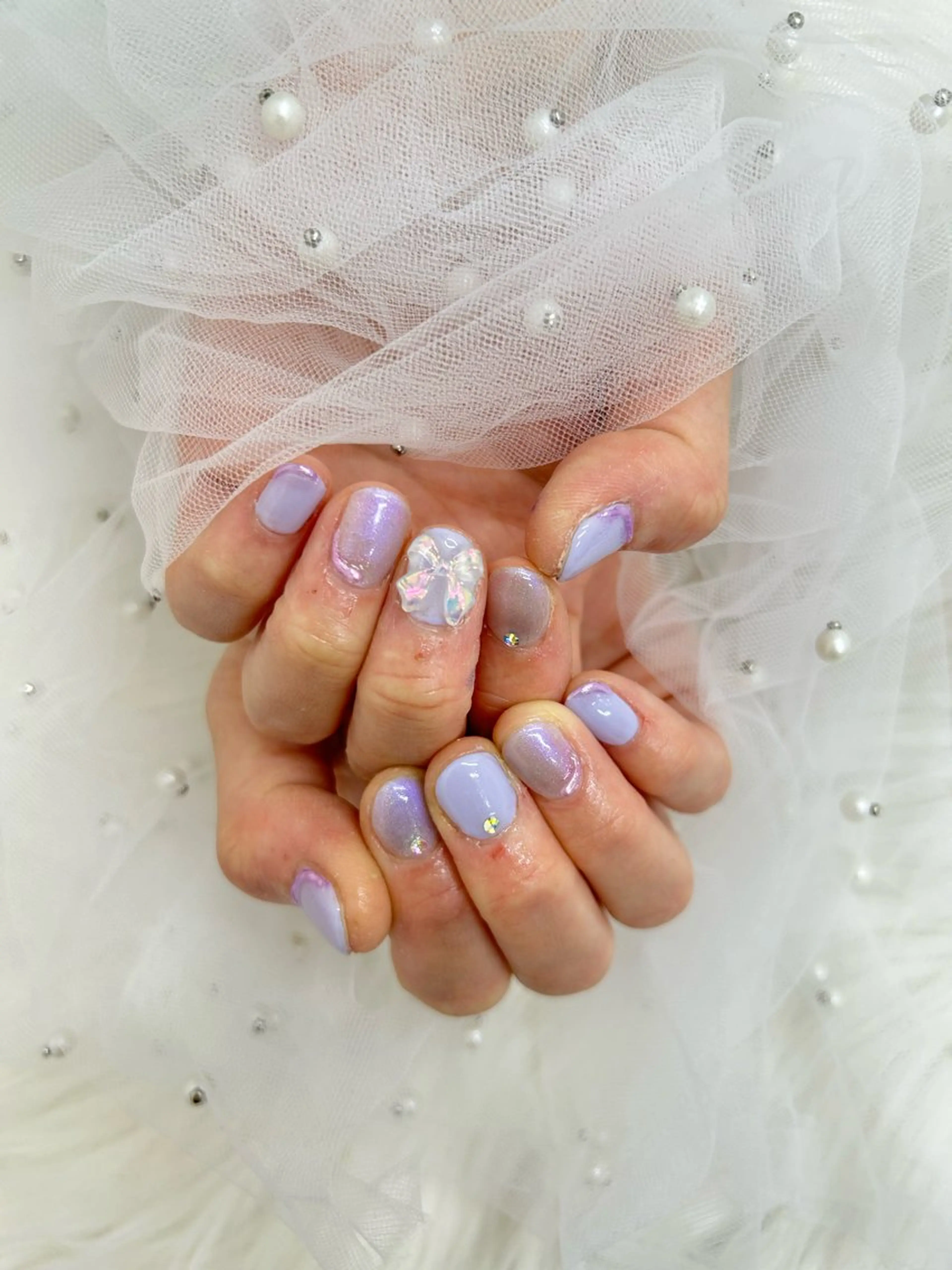 ネイル リボン ono megumiのネイルデザイン