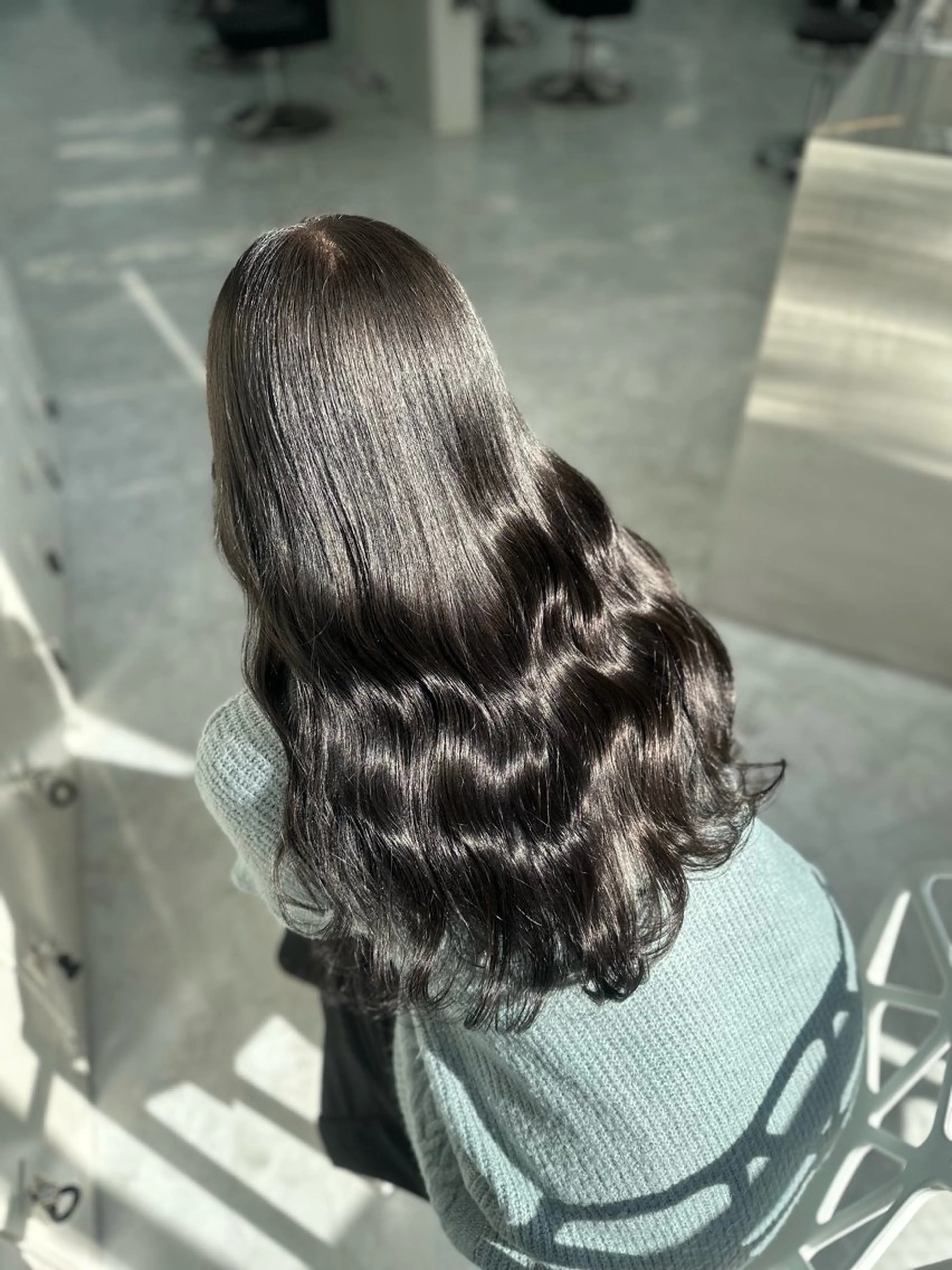 セミロング 髪質改善 ヘアカラー トリートメント ヘッドスパ ヘアセット 似合わせstyle ❤︎misaki❤︎のヘアスタイル