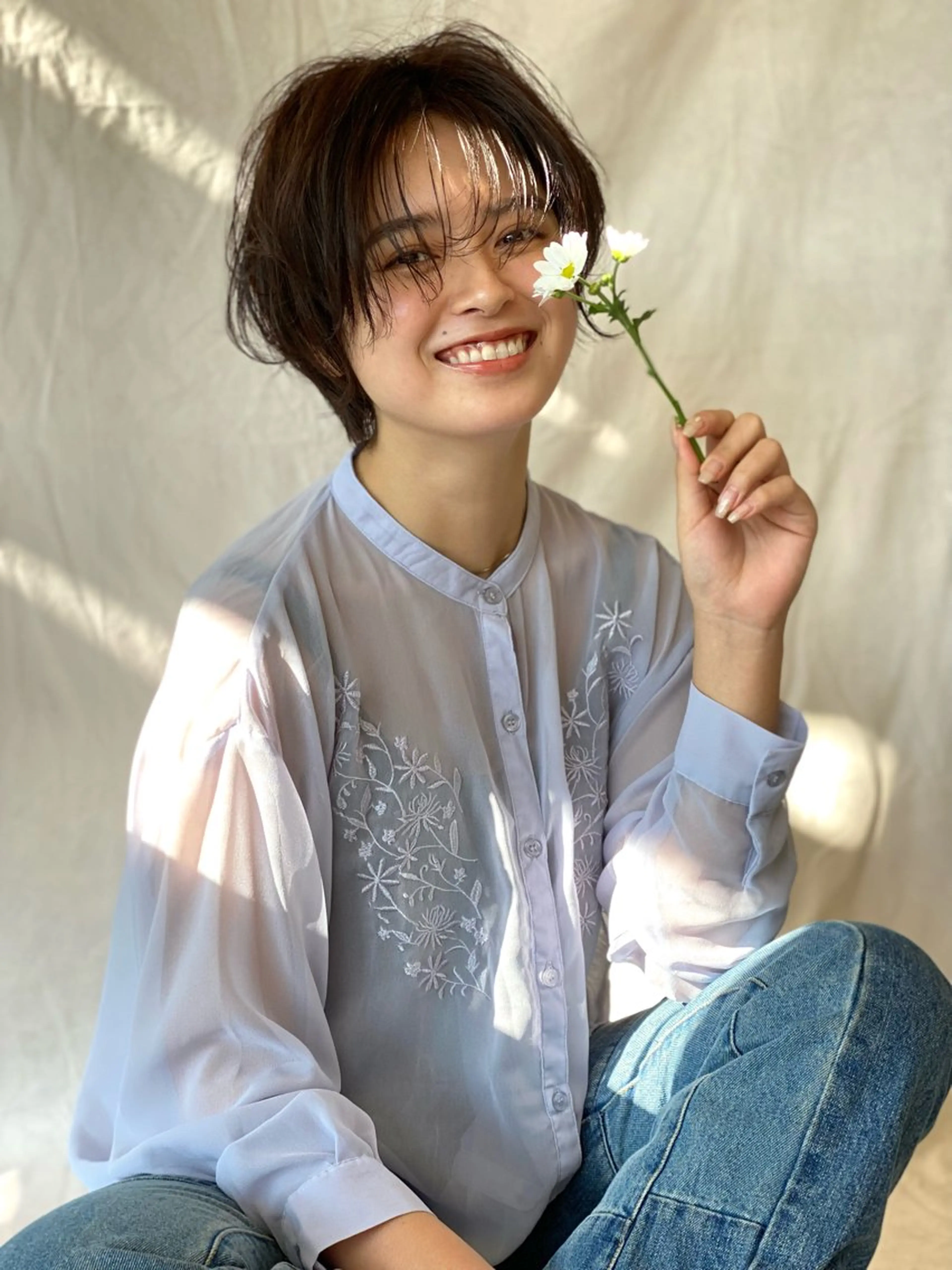 ショート 顔周りデザイン/ ママ美容師/濱ほのかのヘアスタイル