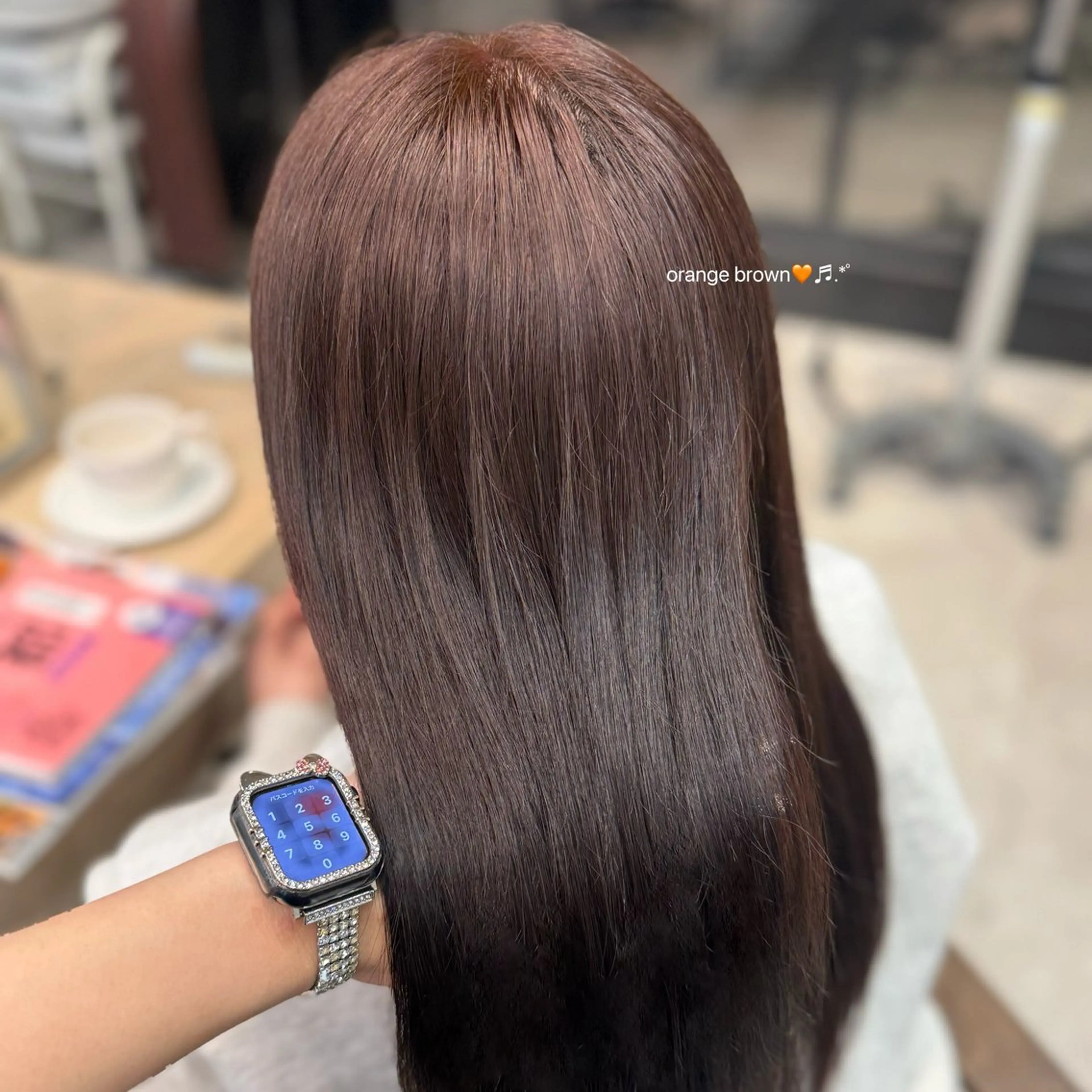 ロング カラー ヘアカラー ハイトーン/艶カラー /ケアブリーチ/香音のヘアスタイル