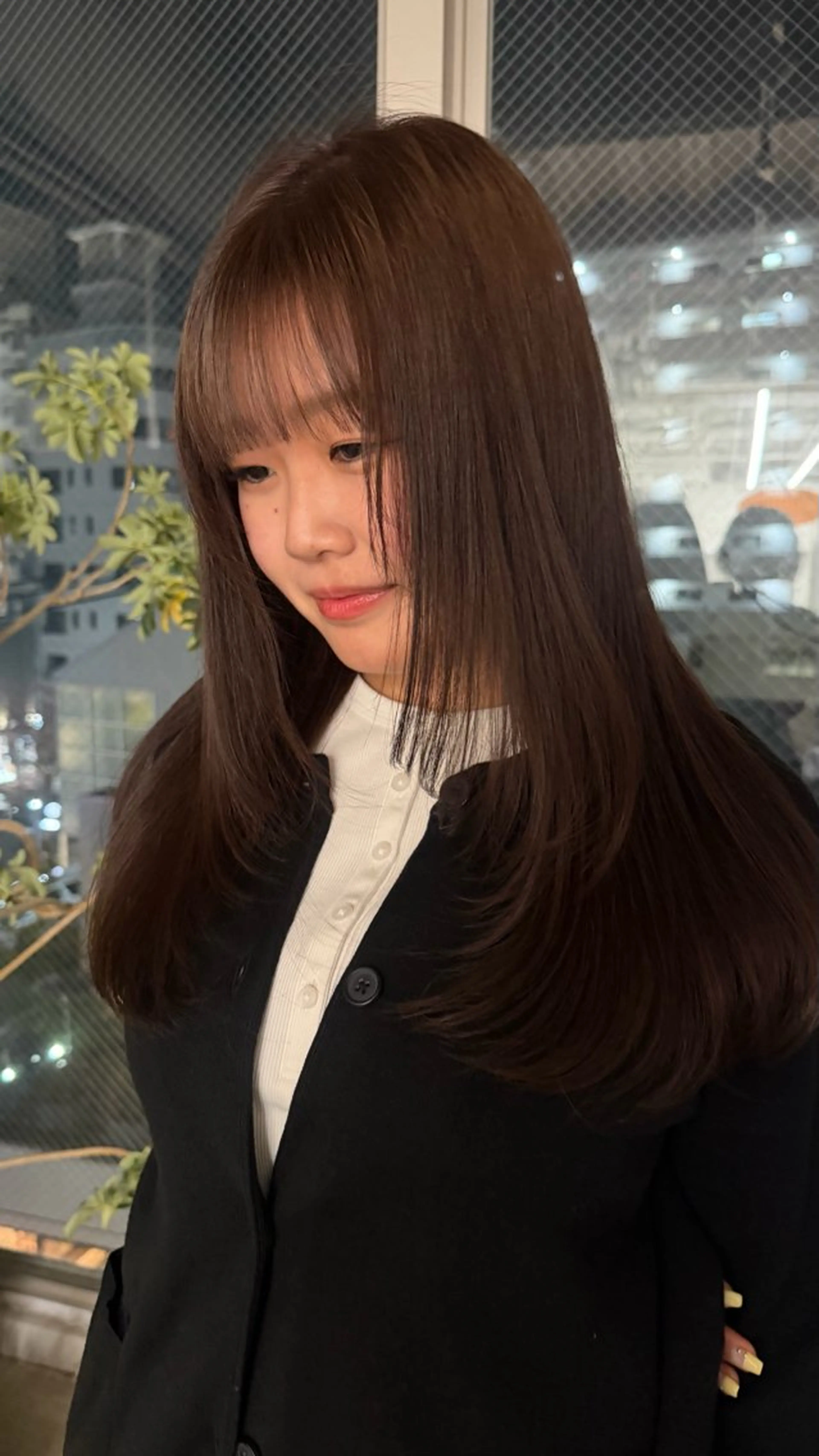 セミロング カット ヘアカラー mao/栄/tenn /暖色/ハイトーンのヘアスタイル