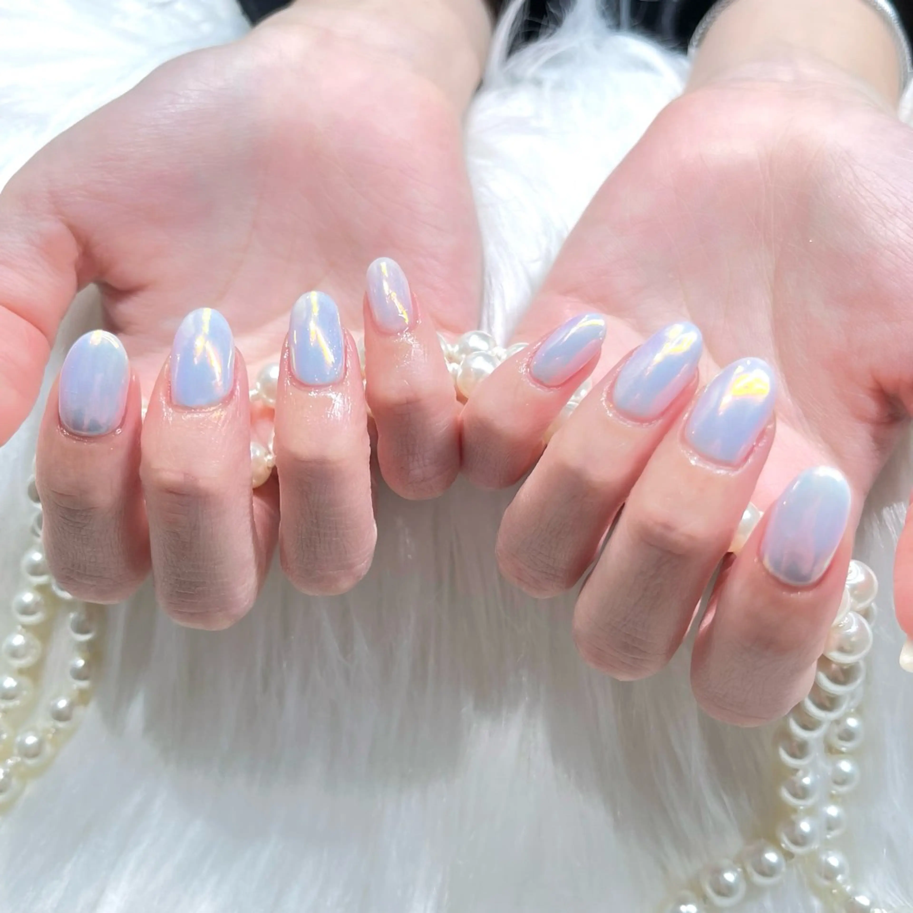 ネイル オーロラネイル 氷ネイル・うるうるネイル Feliz Saitoのマツエク・マツパデザイン