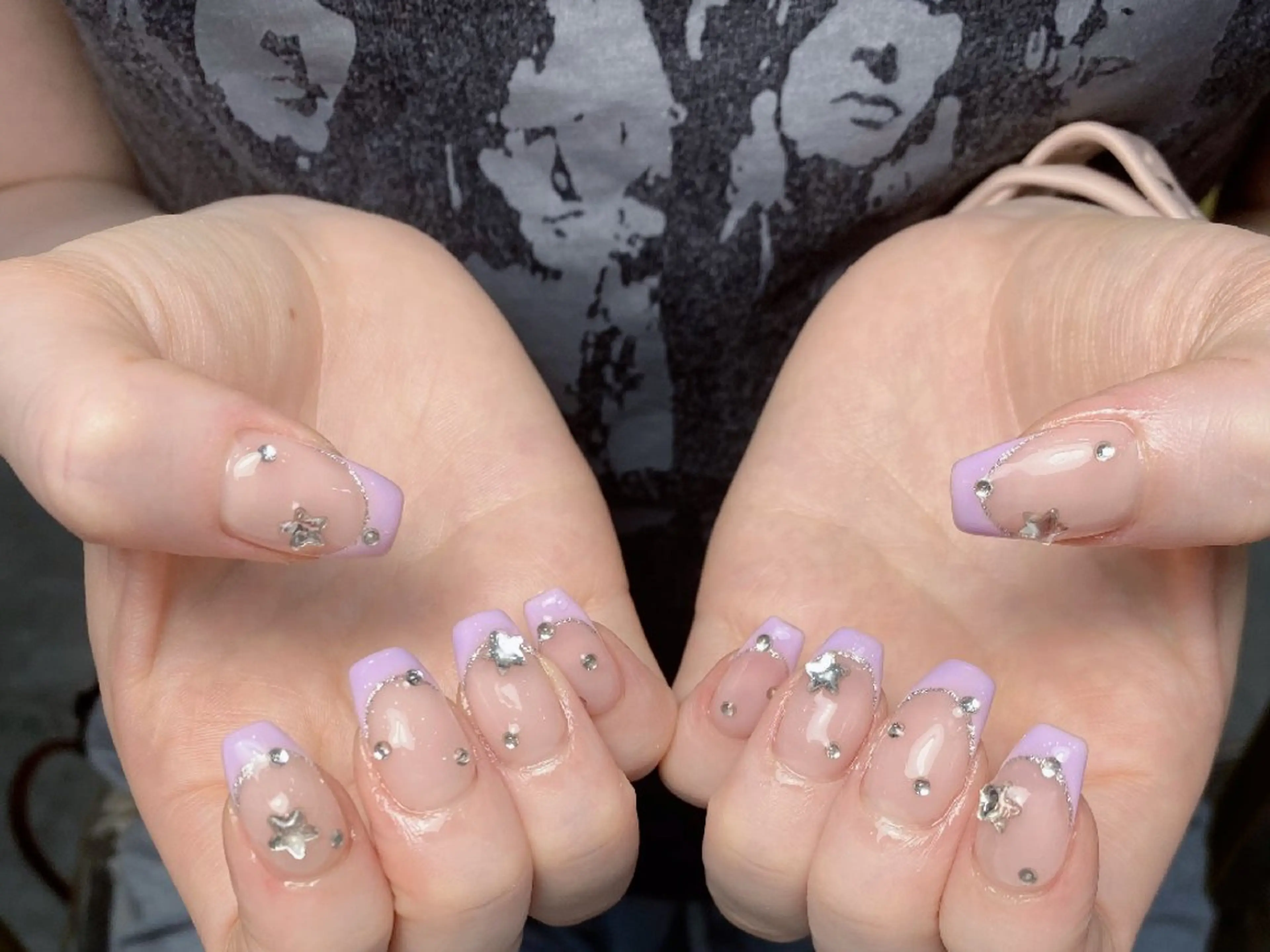 ネイル アートネイル フレンチネイル ジェルネイル ガーリー キラキラネイル ハンドネイル UM Nail Salonのネイルデザイン