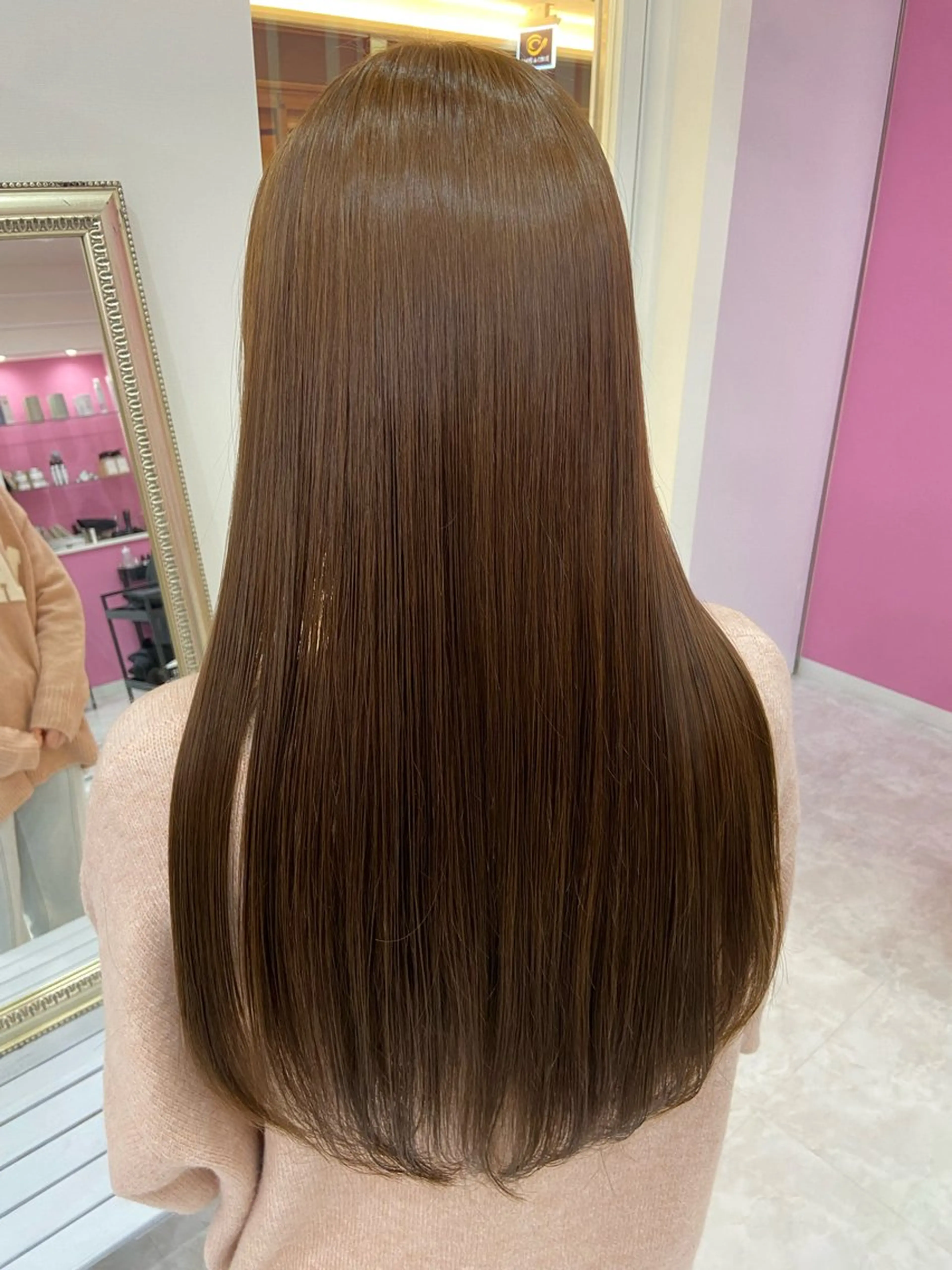 ロング カラー ベージュカラー ブリーチ ダブルカラー ブリーチなしカラー Hirona 縮毛矯正/髪質改善のヘアスタイル