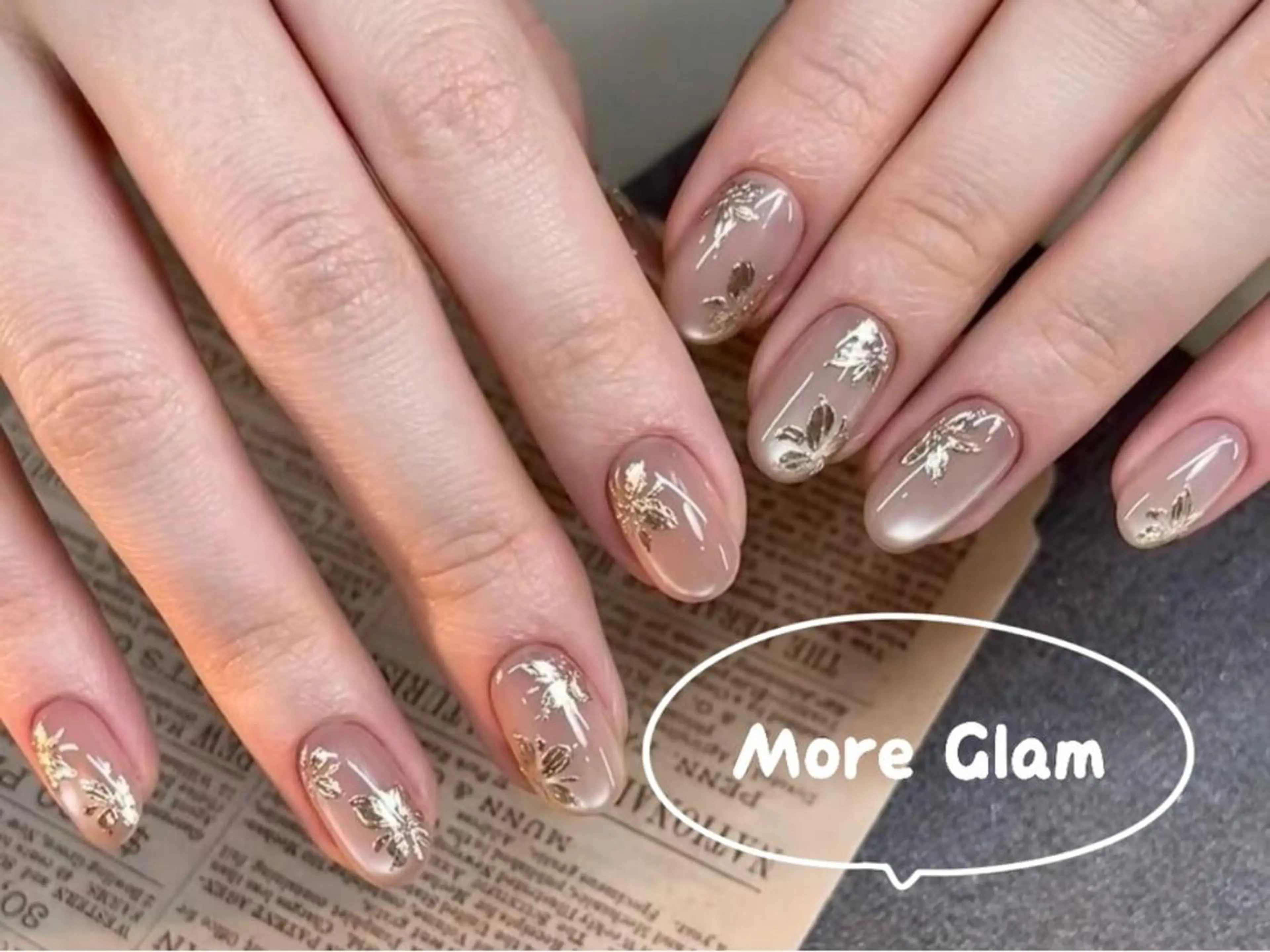 ネイル 長さ出し フットネイル フレンチネイル ジェルネイル ガラスフレンチ MoreGlam ネイルのネイルデザイン