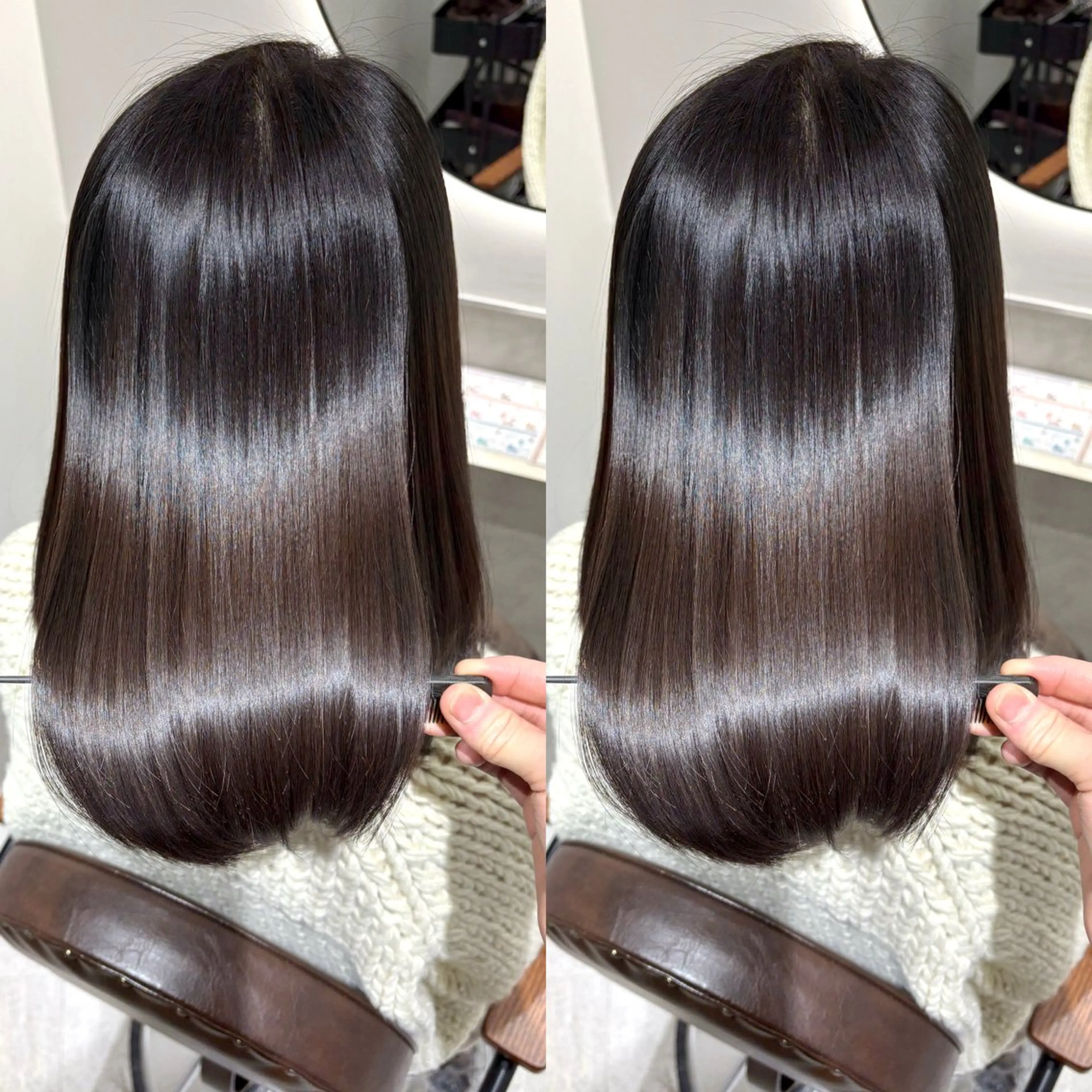ミディアム カラー 髪質改善 縮毛矯正 トリートメント カット ヘアカラー トリートメント 銀座No.1髪質改善 縮毛矯正/本木のヘアスタイル