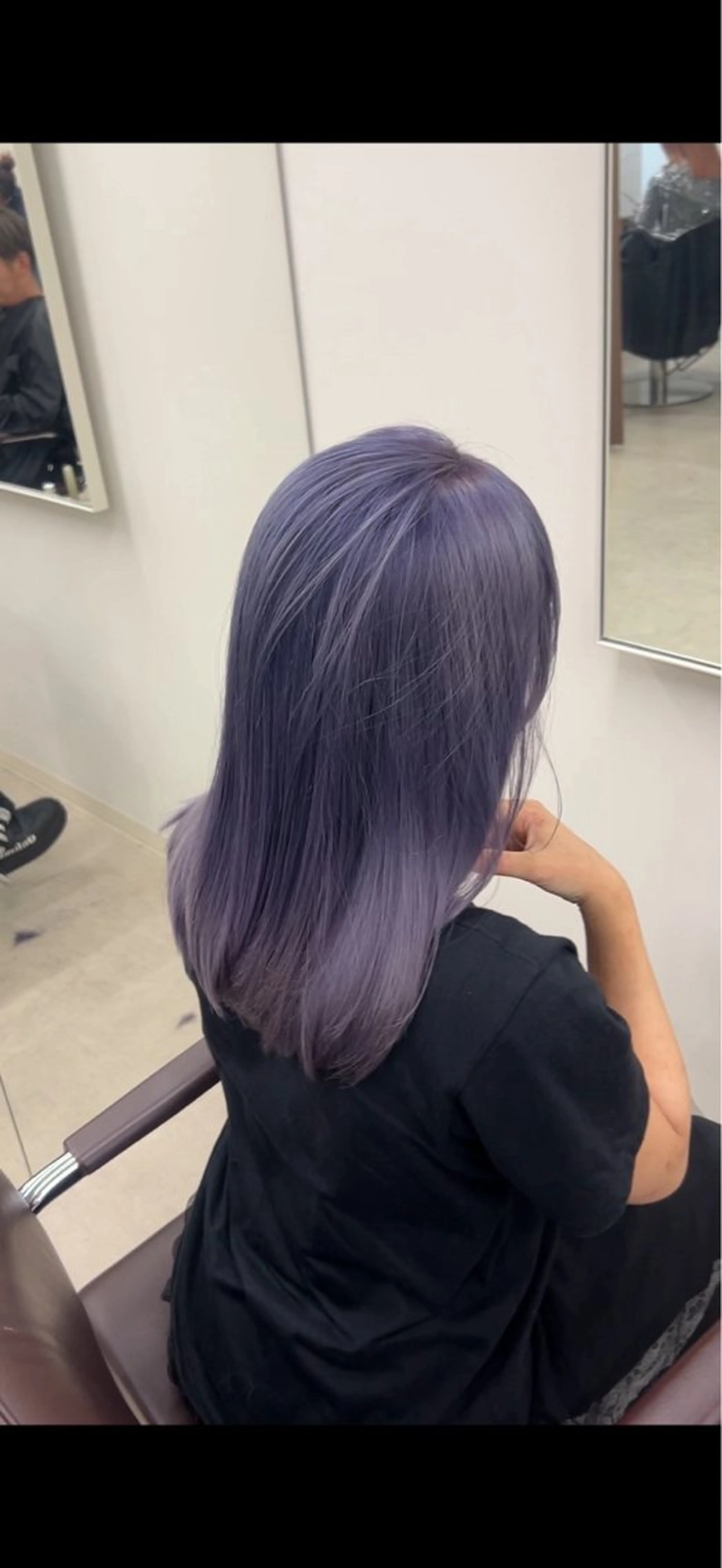 ミディアム ヘアカラー 盛れる艶カラー× レイヤーカット/咲来のヘアスタイル