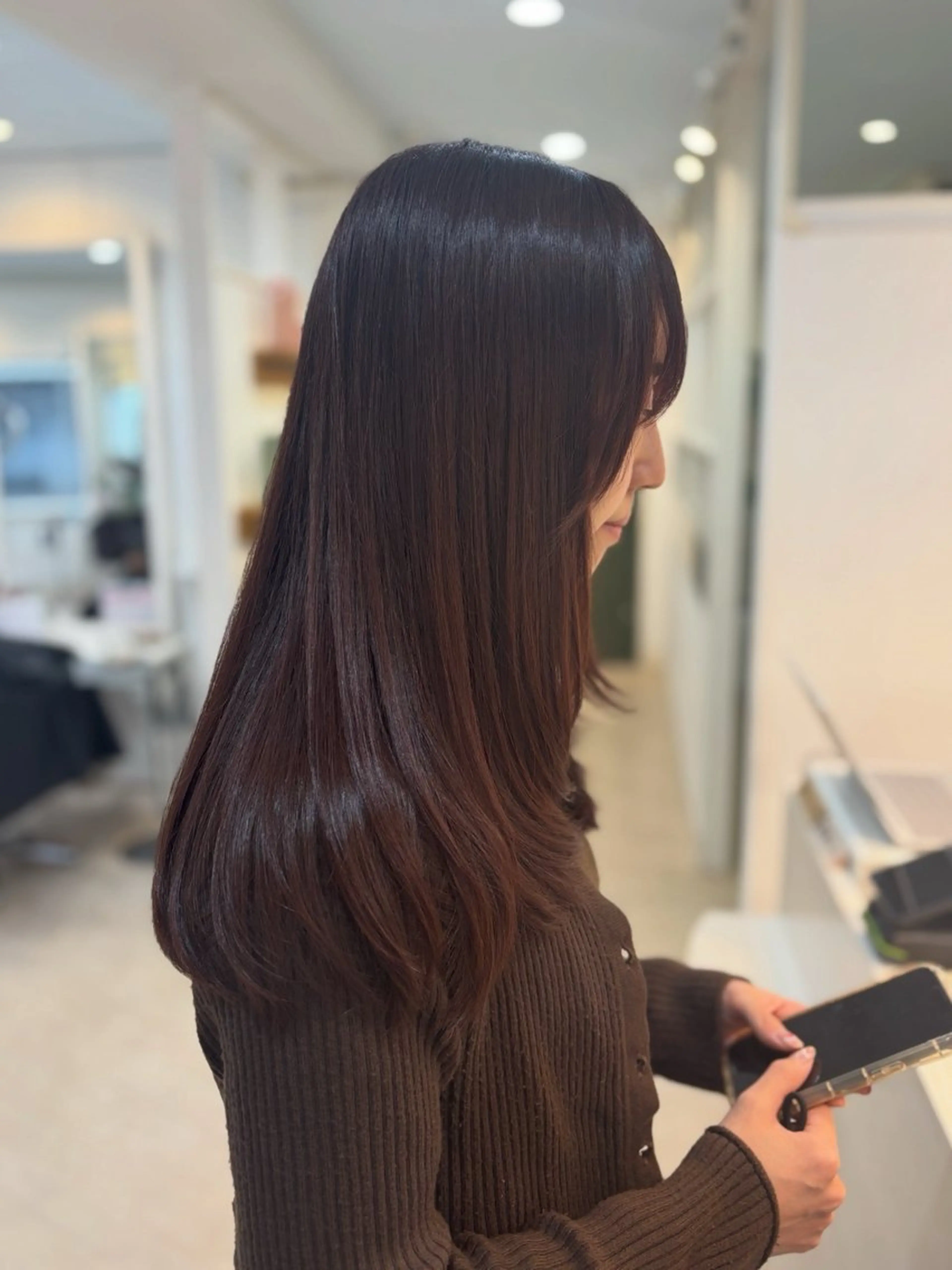 ロング カット 韓国風⭐️くびれヘア 🍀高津かえでのヘアスタイル