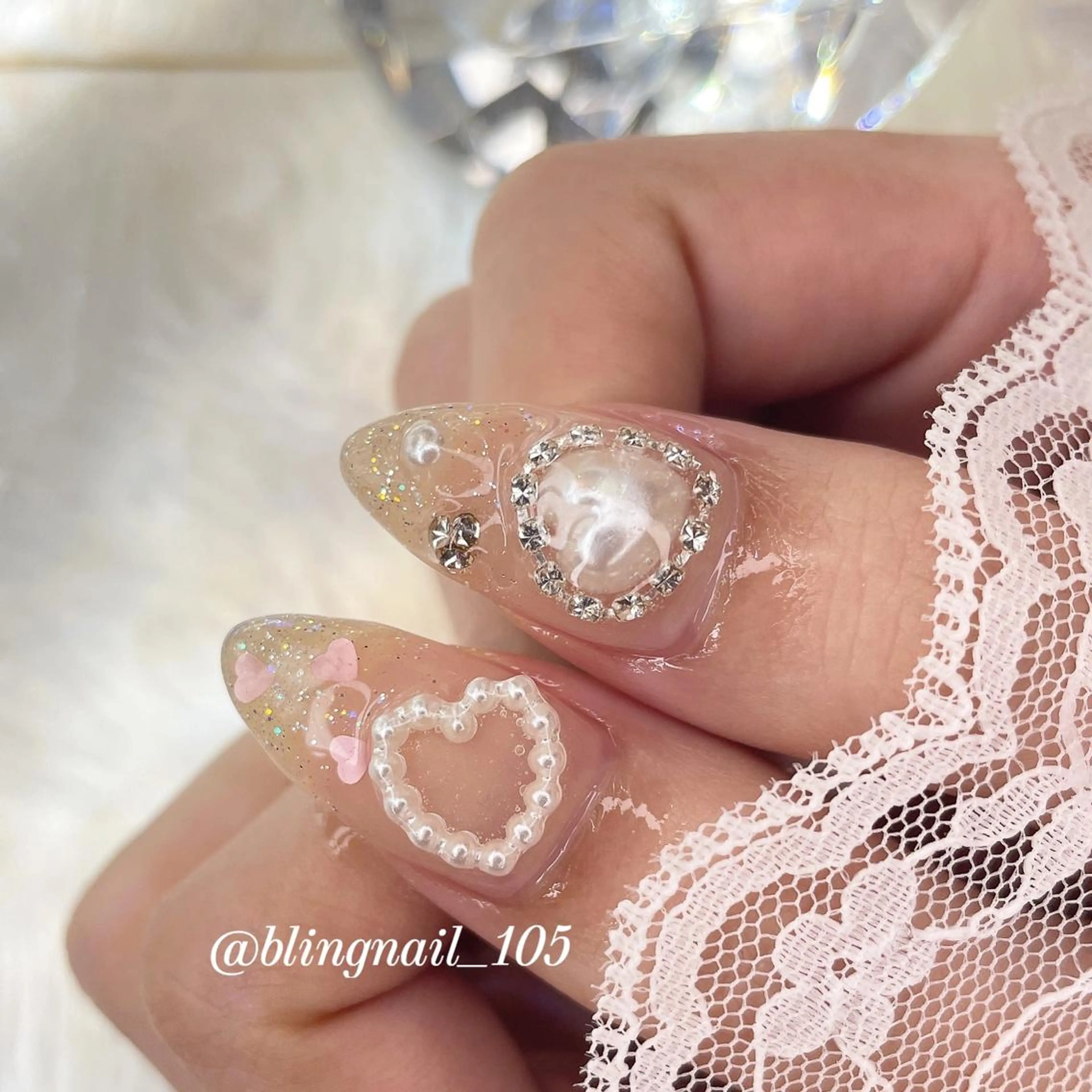 ネイル 23時まで❤︎韓国、 ワンホンネイルのネイルデザイン