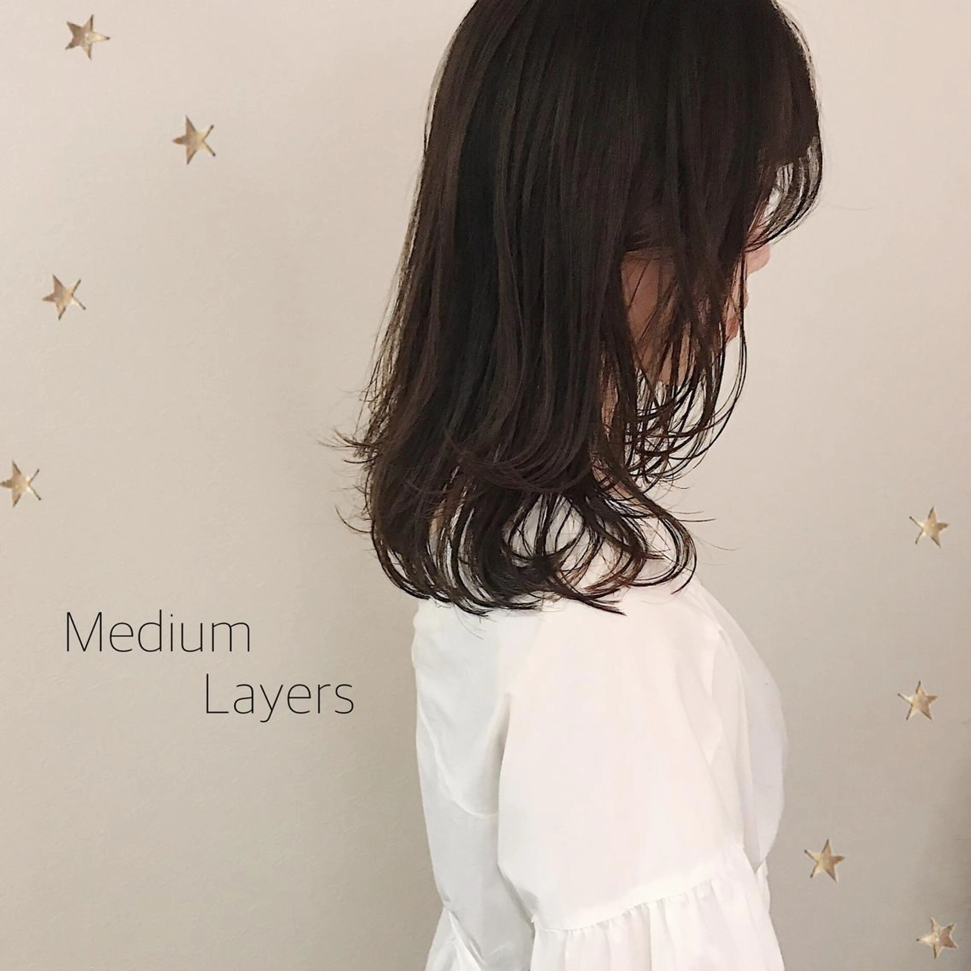 ミディアム カラー カット ヘアカラー 市川 千夏のヘアスタイル