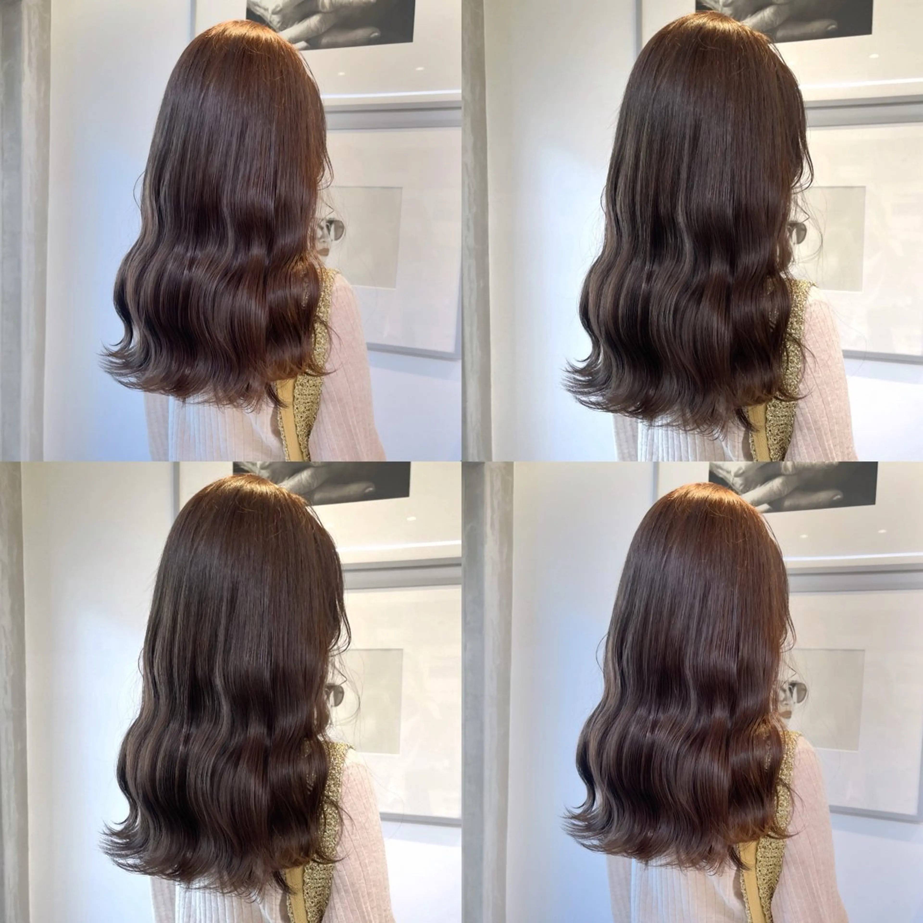 セミロング カラー ベージュカラー ブラウンカラー ブラウンベージュ 透明感カラー フォギーベージュ ヘアカラー トリートメント ヘッドスパ ヘアセット カジュアルを女っぽく 𝗮𝘆𝗮𝗰𝗼のヘアスタイル