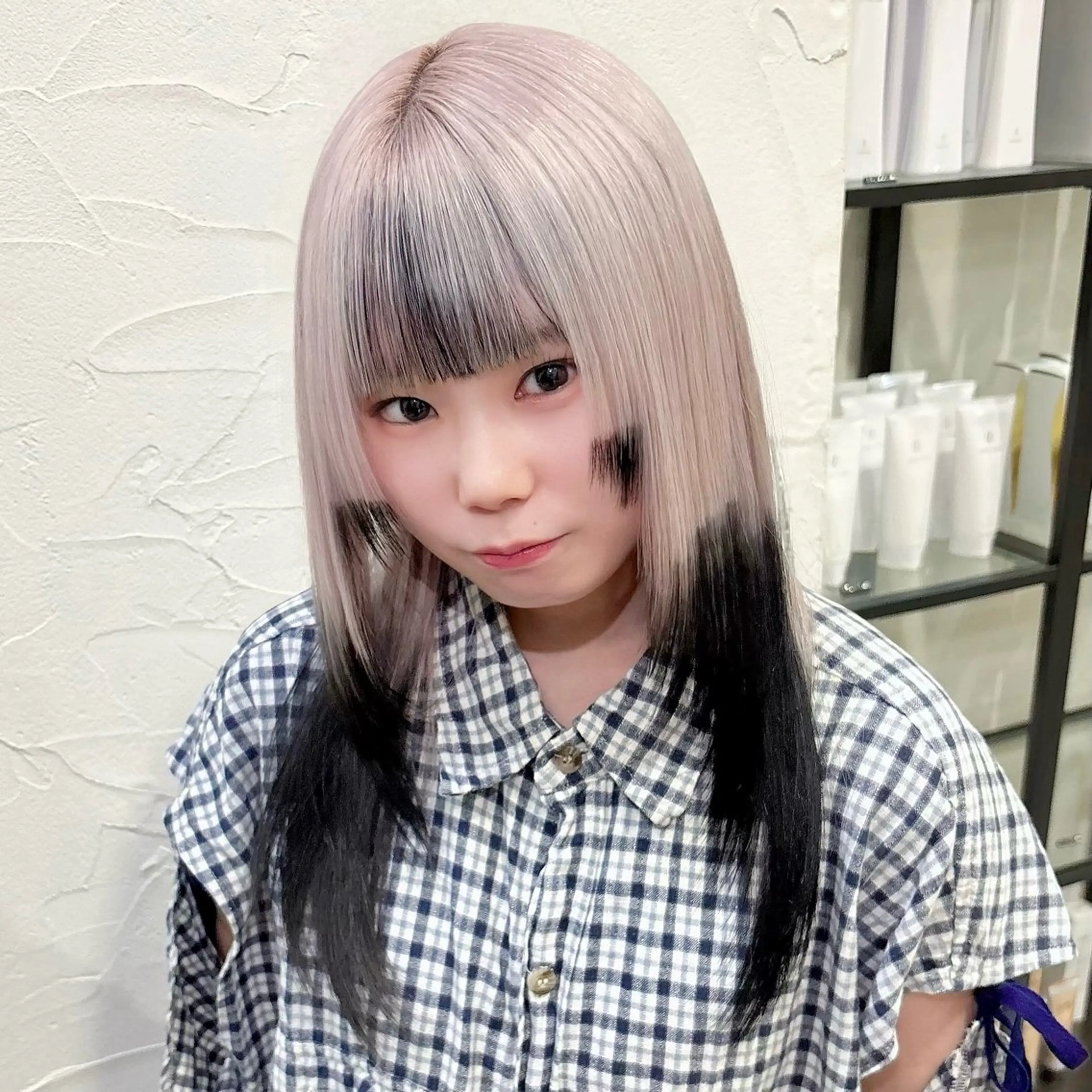 セミロング カラー カット ヘアカラー 痛ませないブリーチ✨ SASSAのヘアスタイル