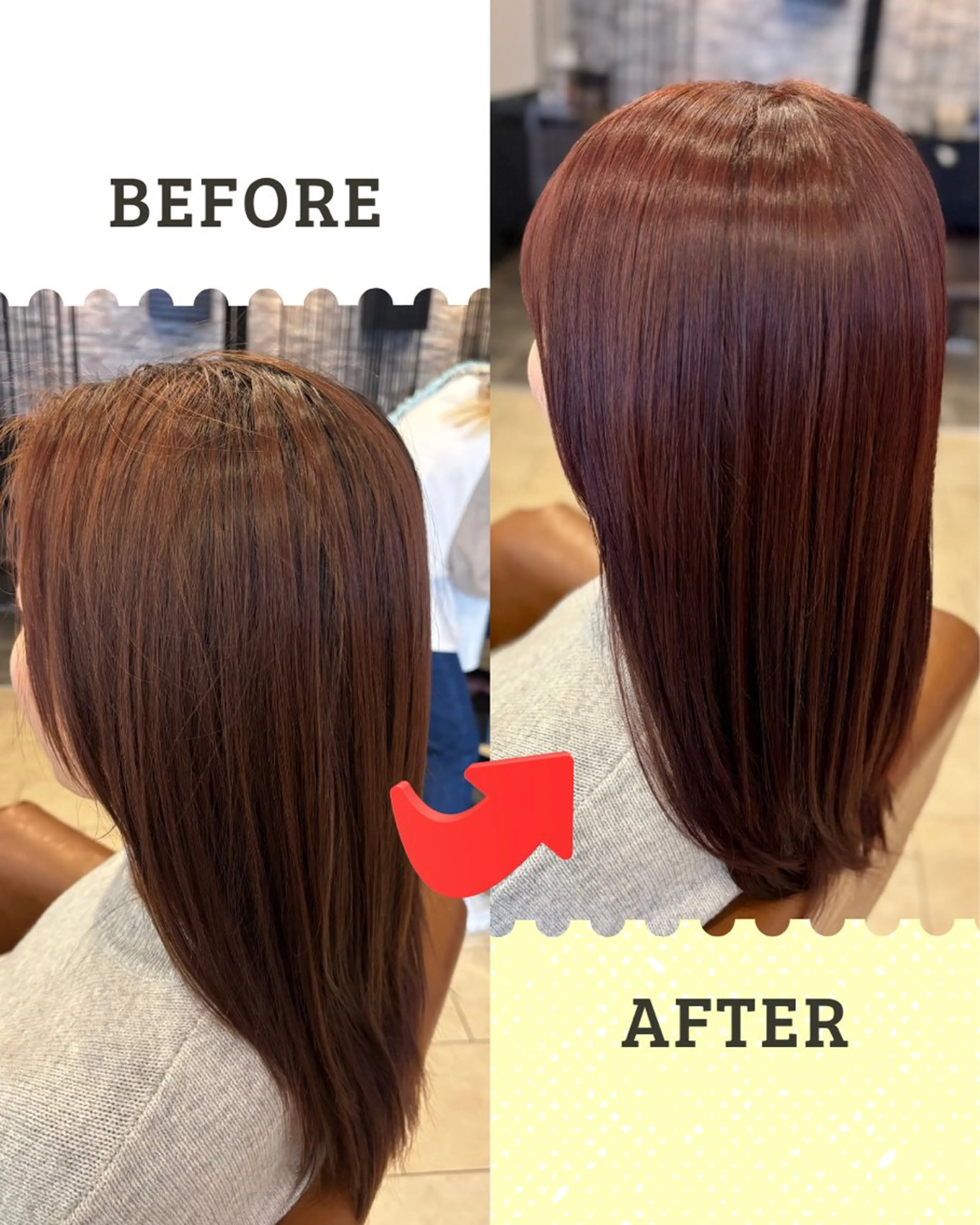 カラー レッドカラー ヘアカラー 沖本 あやののヘアスタイル