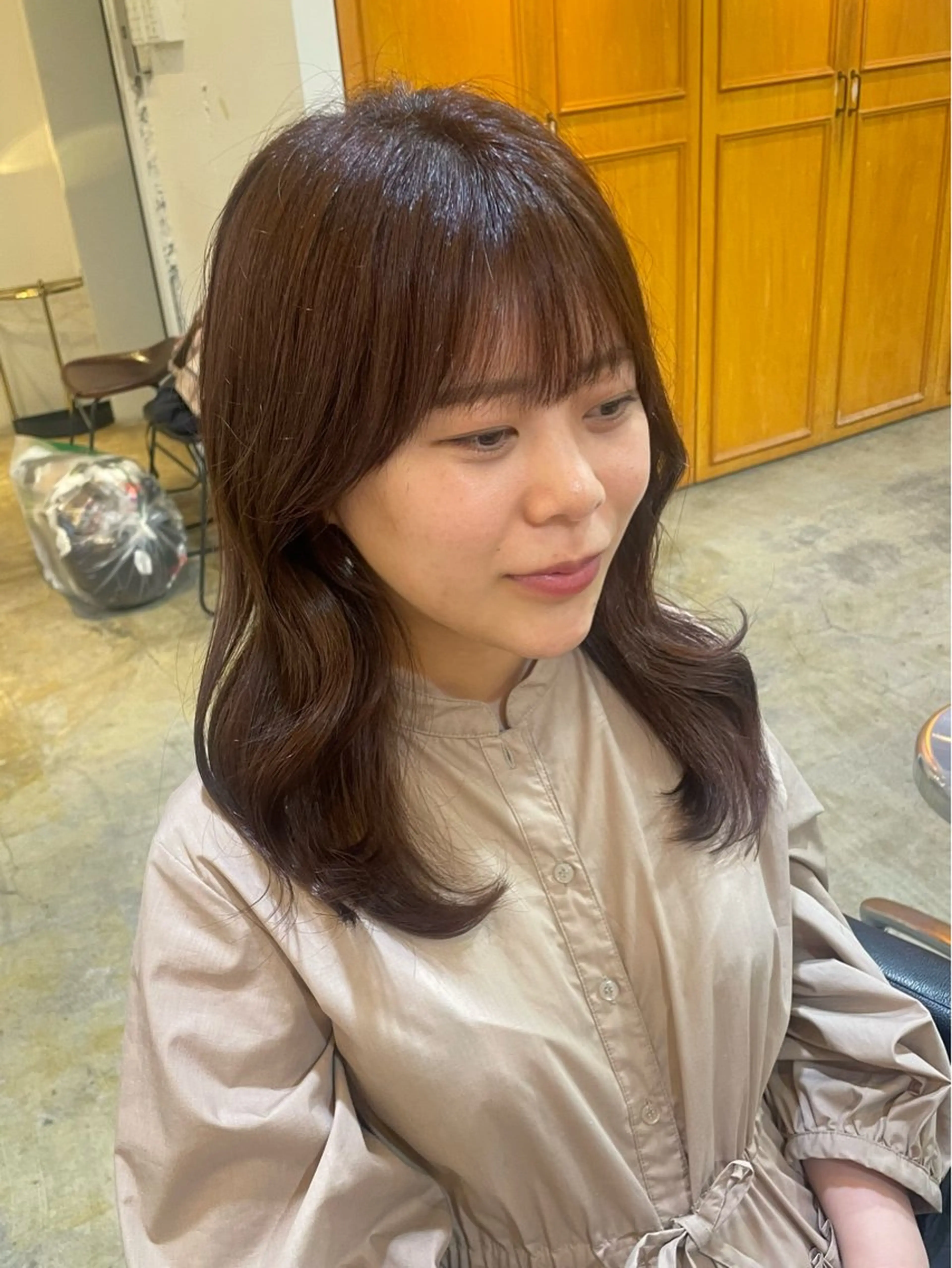 ミディアム カラー 韓国ヘア/wカラー レイヤー/RIN🎀のヘアスタイル