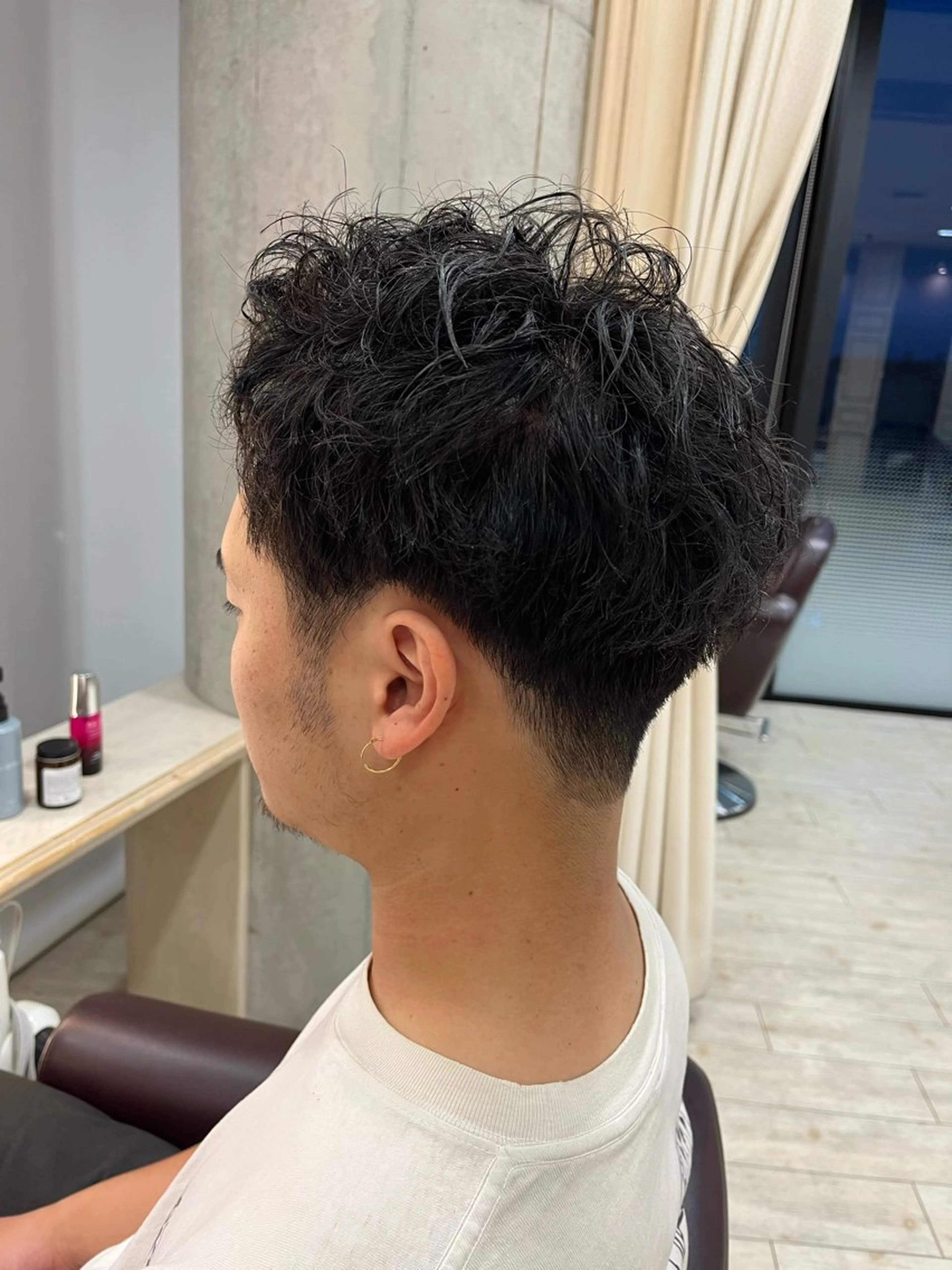 パーマ メンズ メンズパーマ メンズショート スパイキーショート ツイストスパイラルパーマ 刈り上げ カット パーマ サソウ ユリエ🥥のヘアスタイル