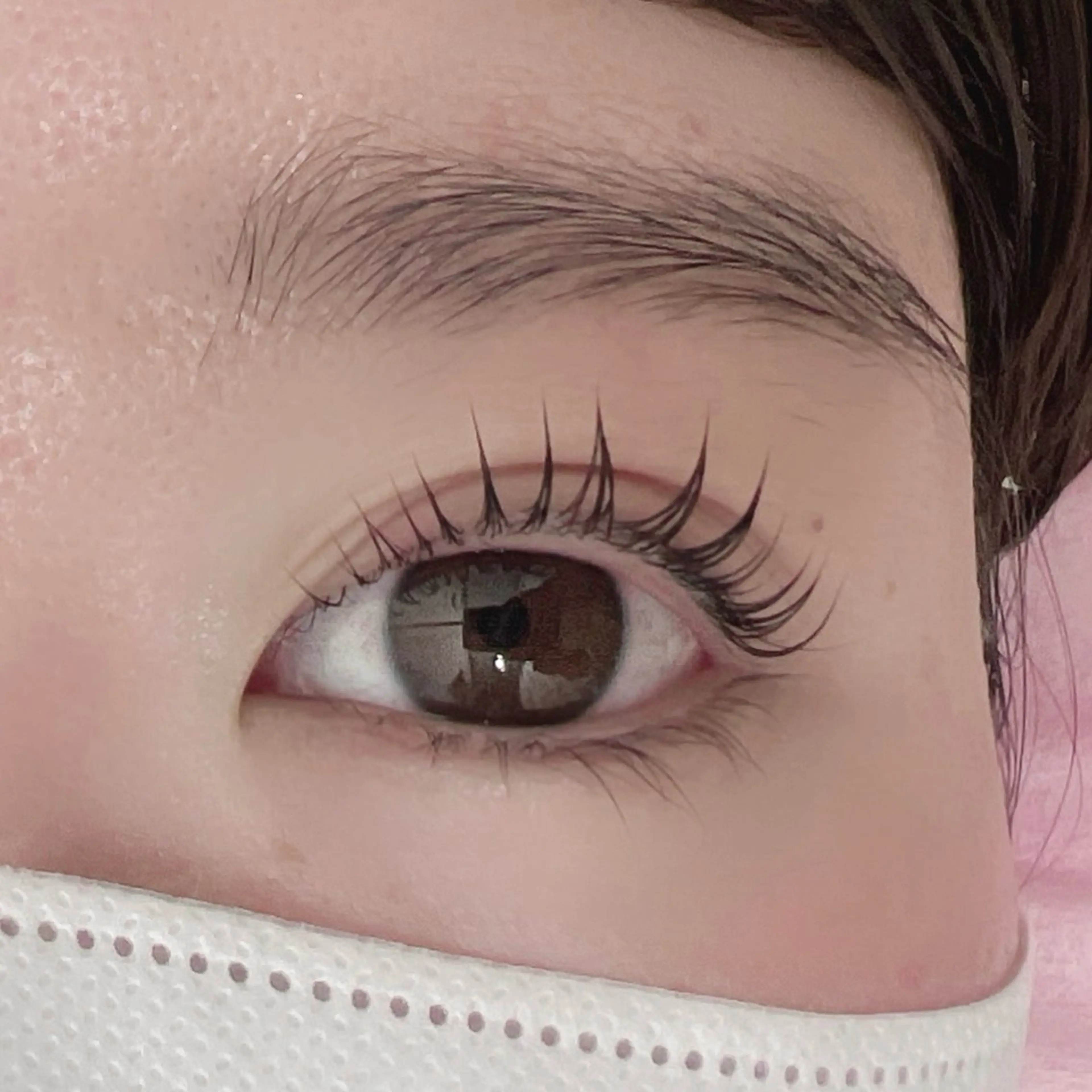 【オフ対応不可】　韓国風×束感のまつ毛パーマ上のみ+アイシャンプー+コーティング付き🫧の写真