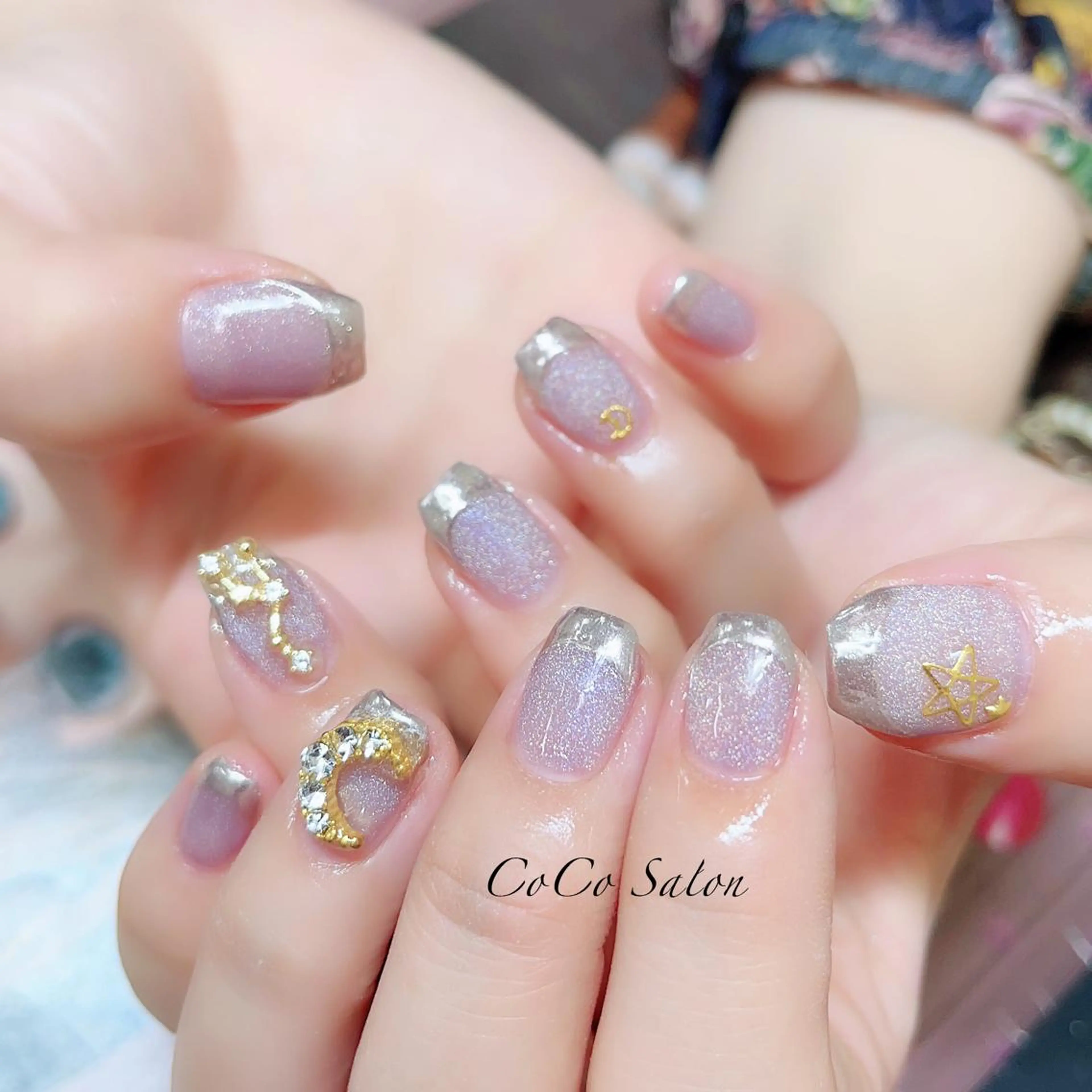 ネイル 長さ出し フレンチネイル ジェルネイル キラキラネイル 韓国ネイル ハンドネイル CoCoSalon ネイル/まつ毛予約のネイルデザイン