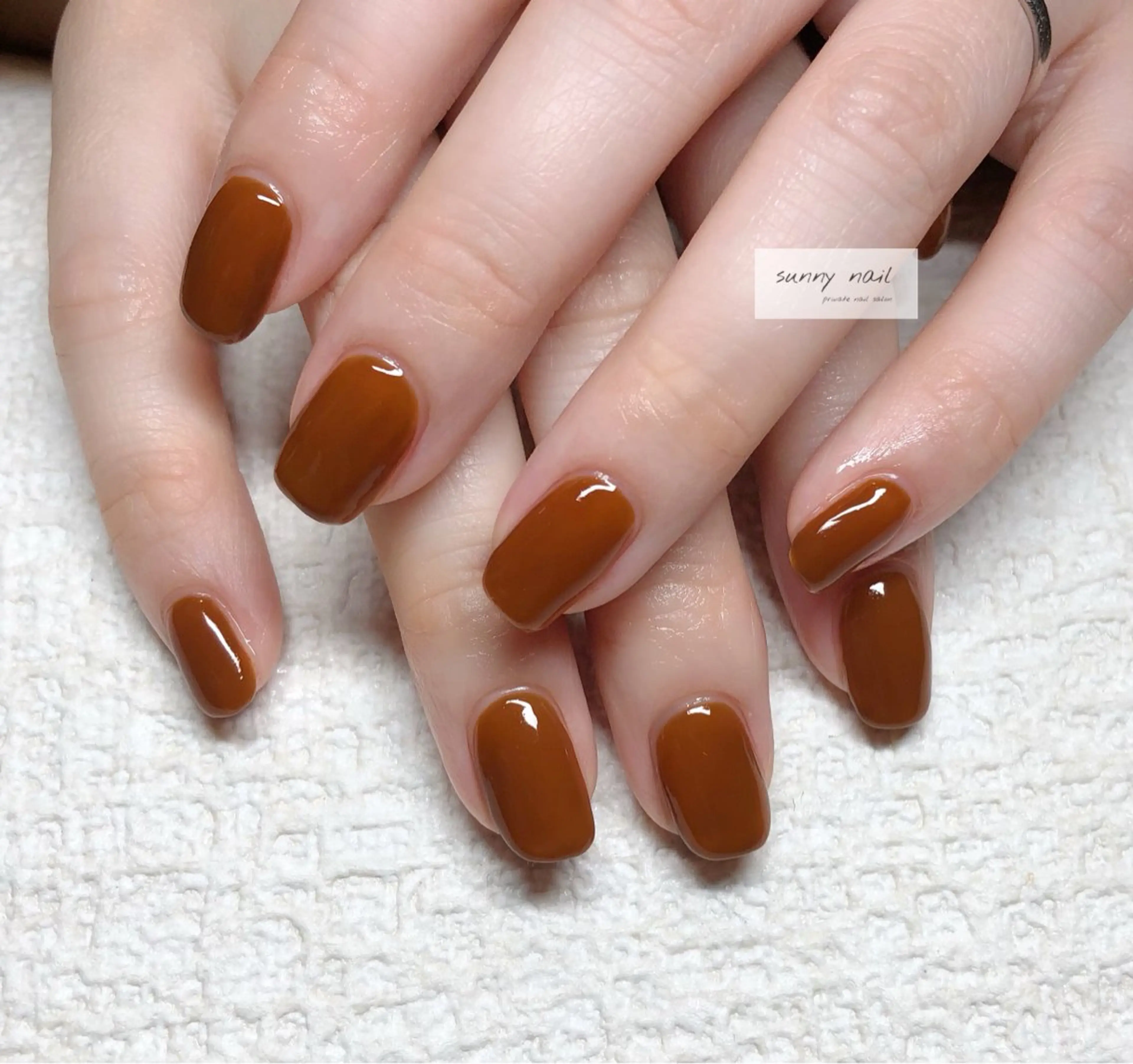 ネイル ブラウン ワンカラーネイル sunny nailのネイルデザイン